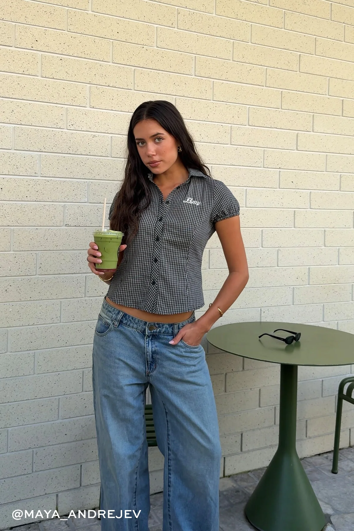 Rusty Missy May Shirt Black/Cream