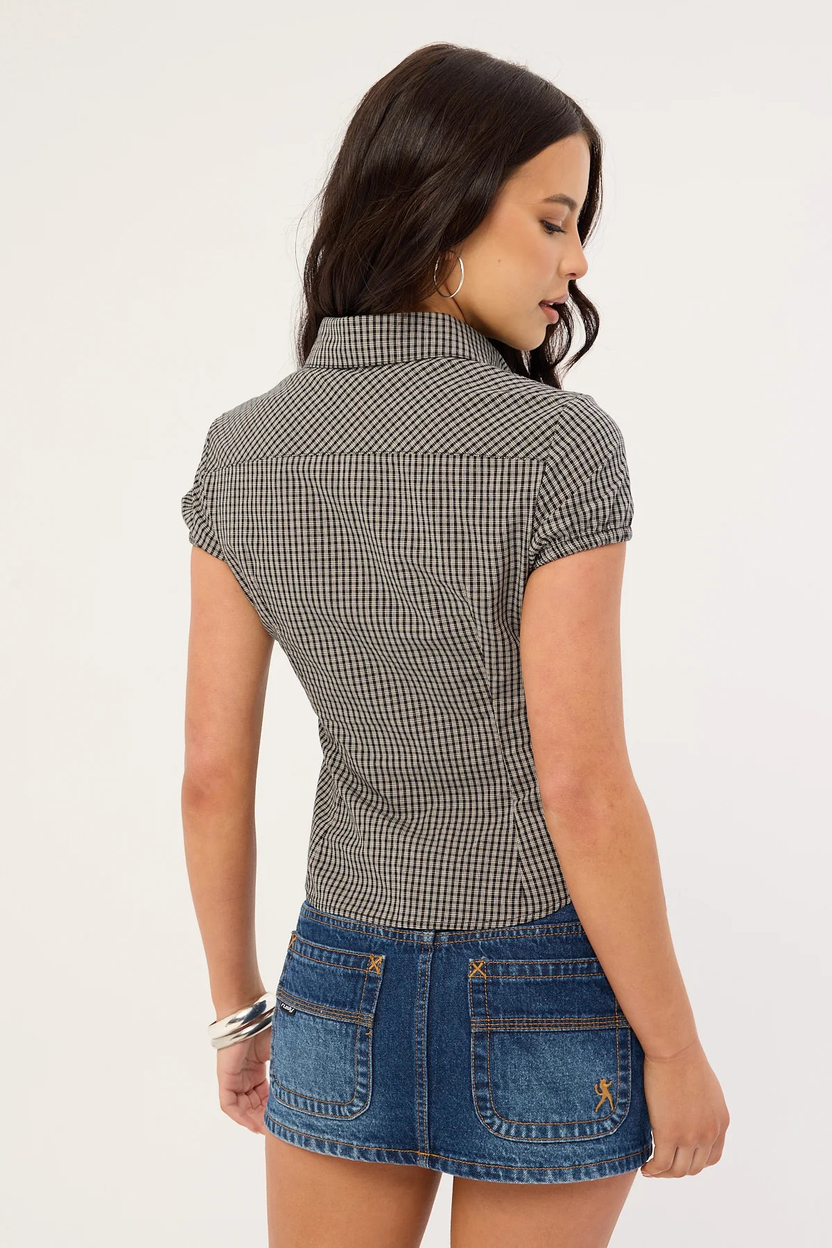 Rusty Missy May Shirt Black/Cream - Image 7