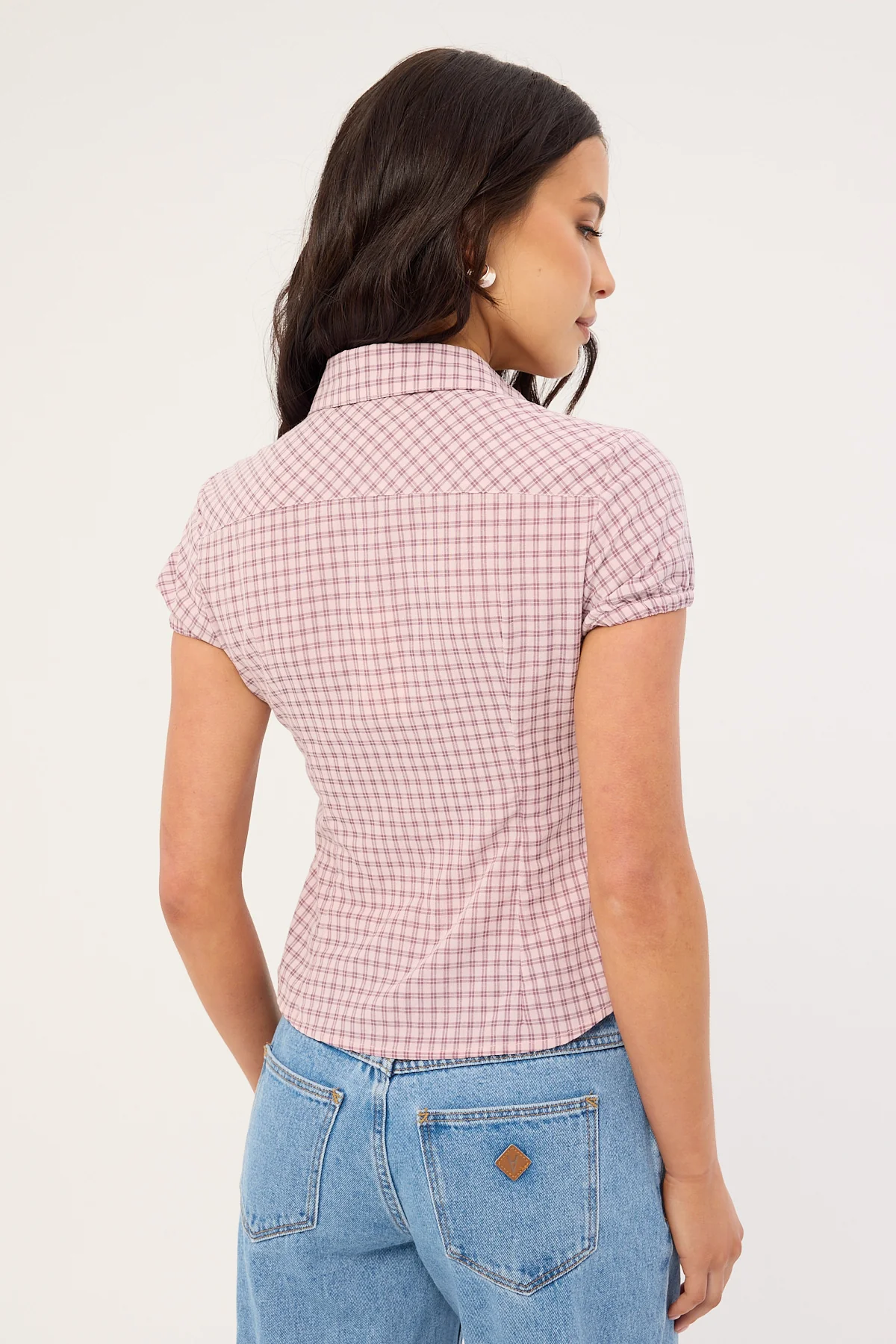 Rusty Missy May Check Shirt Pink/Mink - Image 6