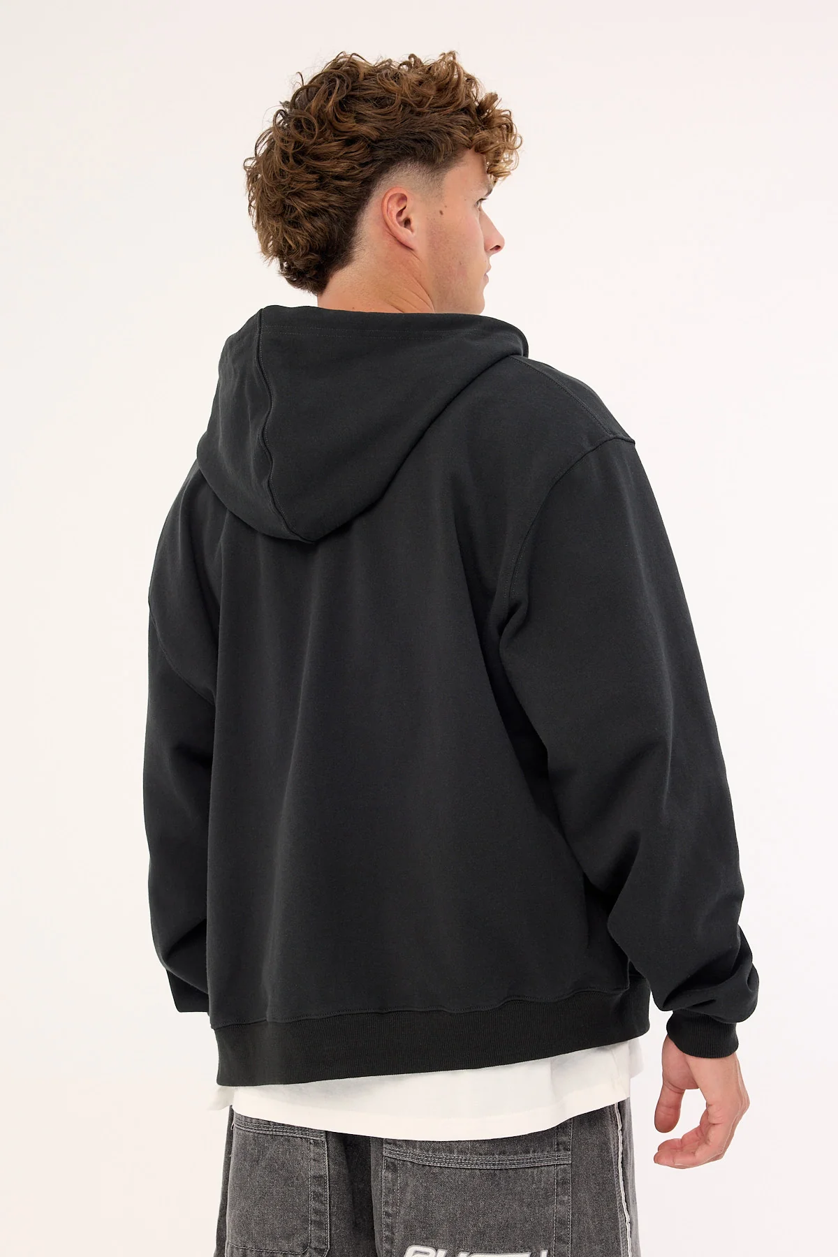 Rusty Monty Zip Through Hooded Fleece Carbon - Image 6