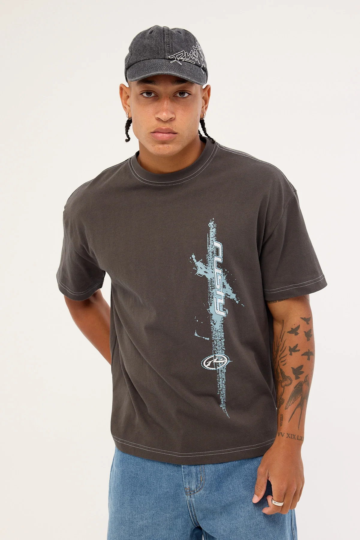 Rusty Morning Glory Tee Coal