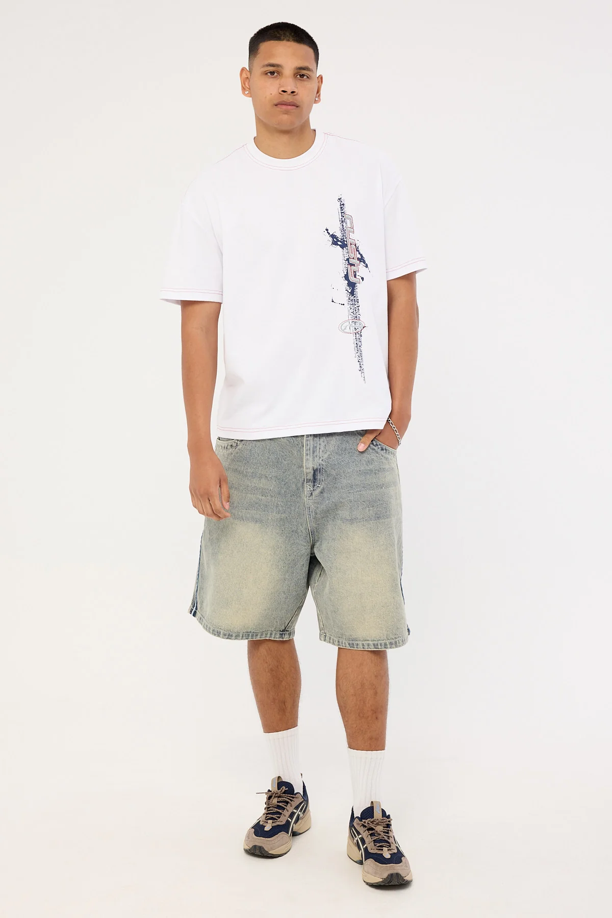 Rusty Morning Glory Tee White - Image 2