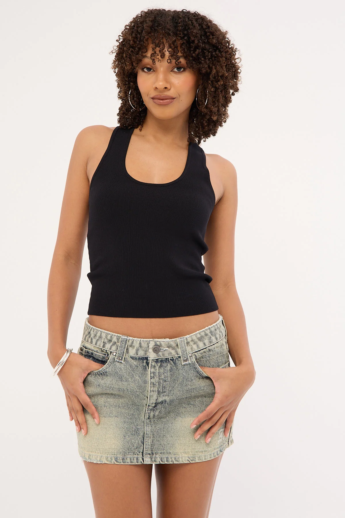 Rusty Morty Low Rise Denim Mini Skirt Dirty Dawg - Image 2
