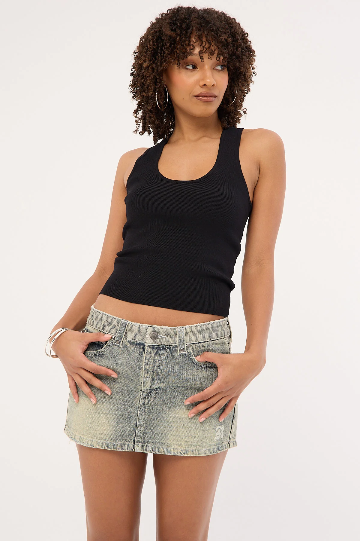 Rusty Morty Low Rise Denim Mini Skirt Dirty Dawg - Image 3