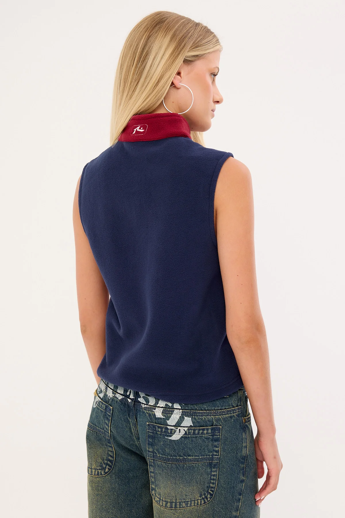 Rusty Mr Cool Polar Fleece Vest Red - Image 5