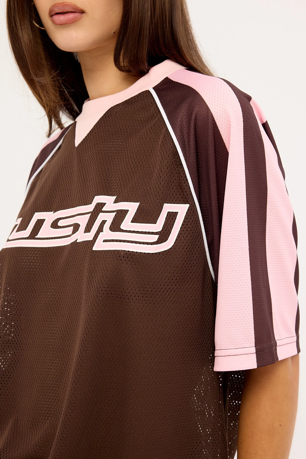 Rusty Naples Contrast Oversize Sports Jersey Nutshell - Image 3