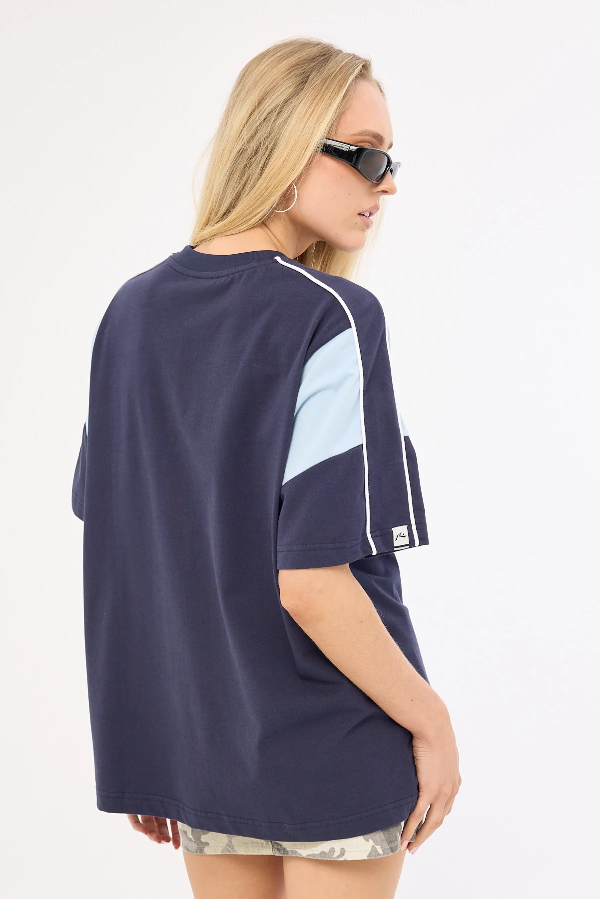 Rusty New Break 220 Oversize Tee Navy Blue - Image 6