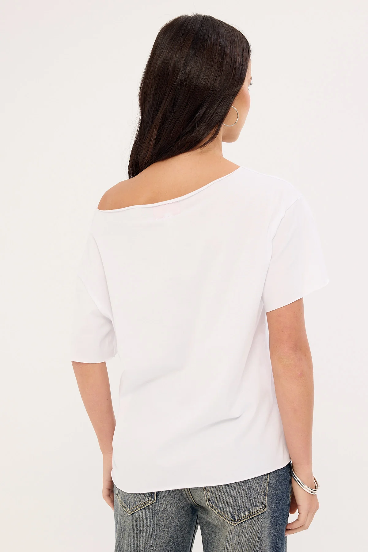 Rusty New But Old Off Shoulder Tee Vintage White - Image 5