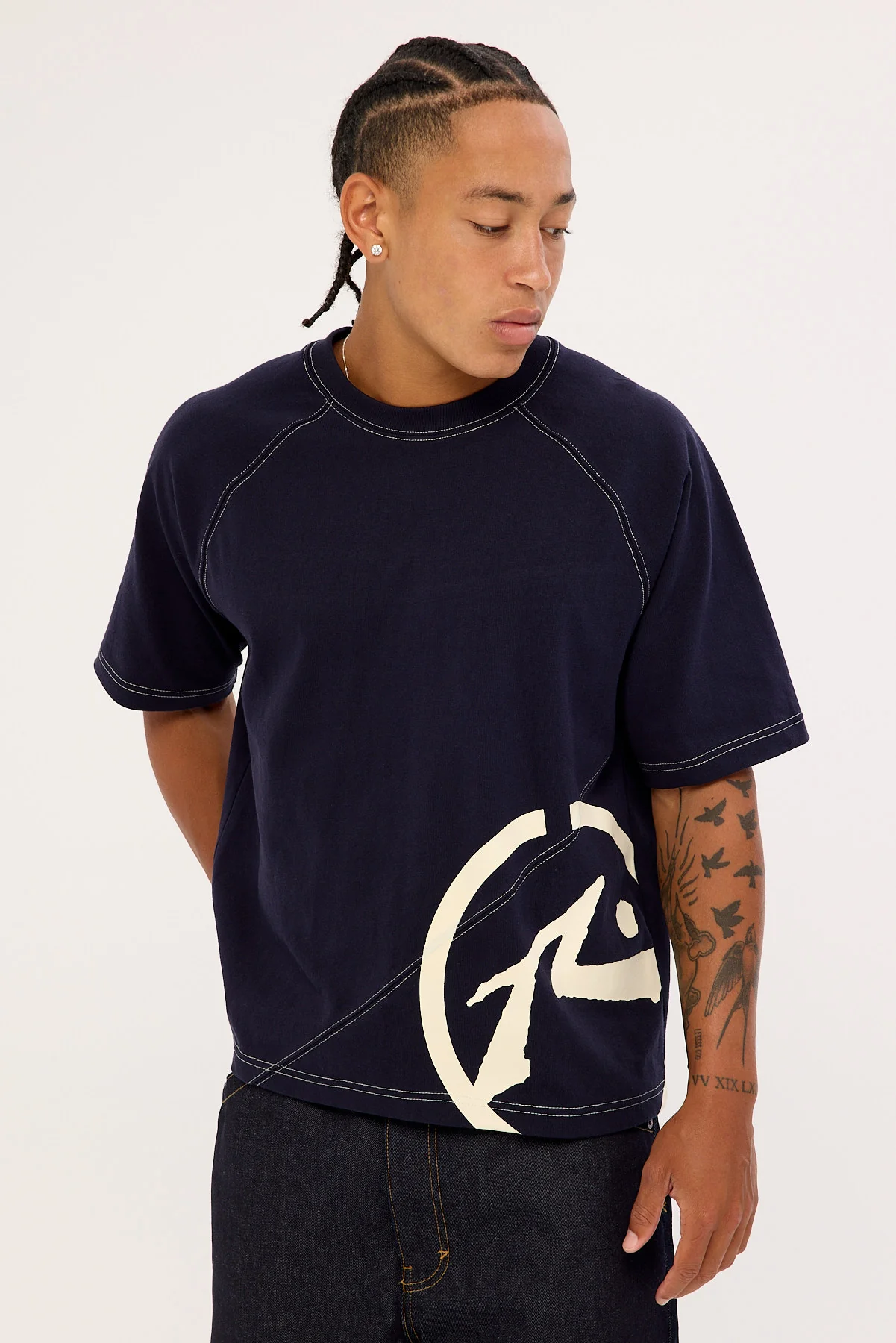 Rusty Pablo Cropped Heavy Tee Navy