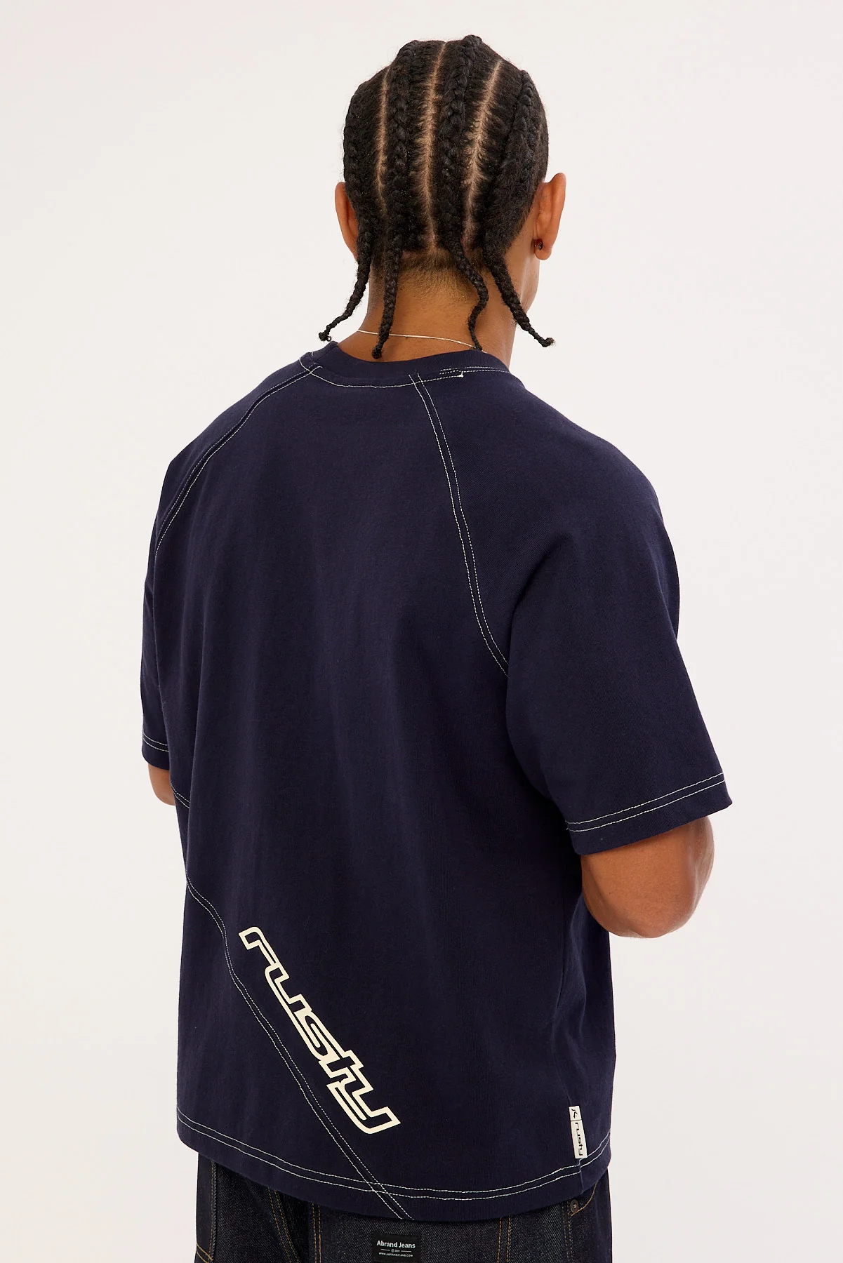 Rusty Pablo Cropped Heavy Tee Navy - Image 5