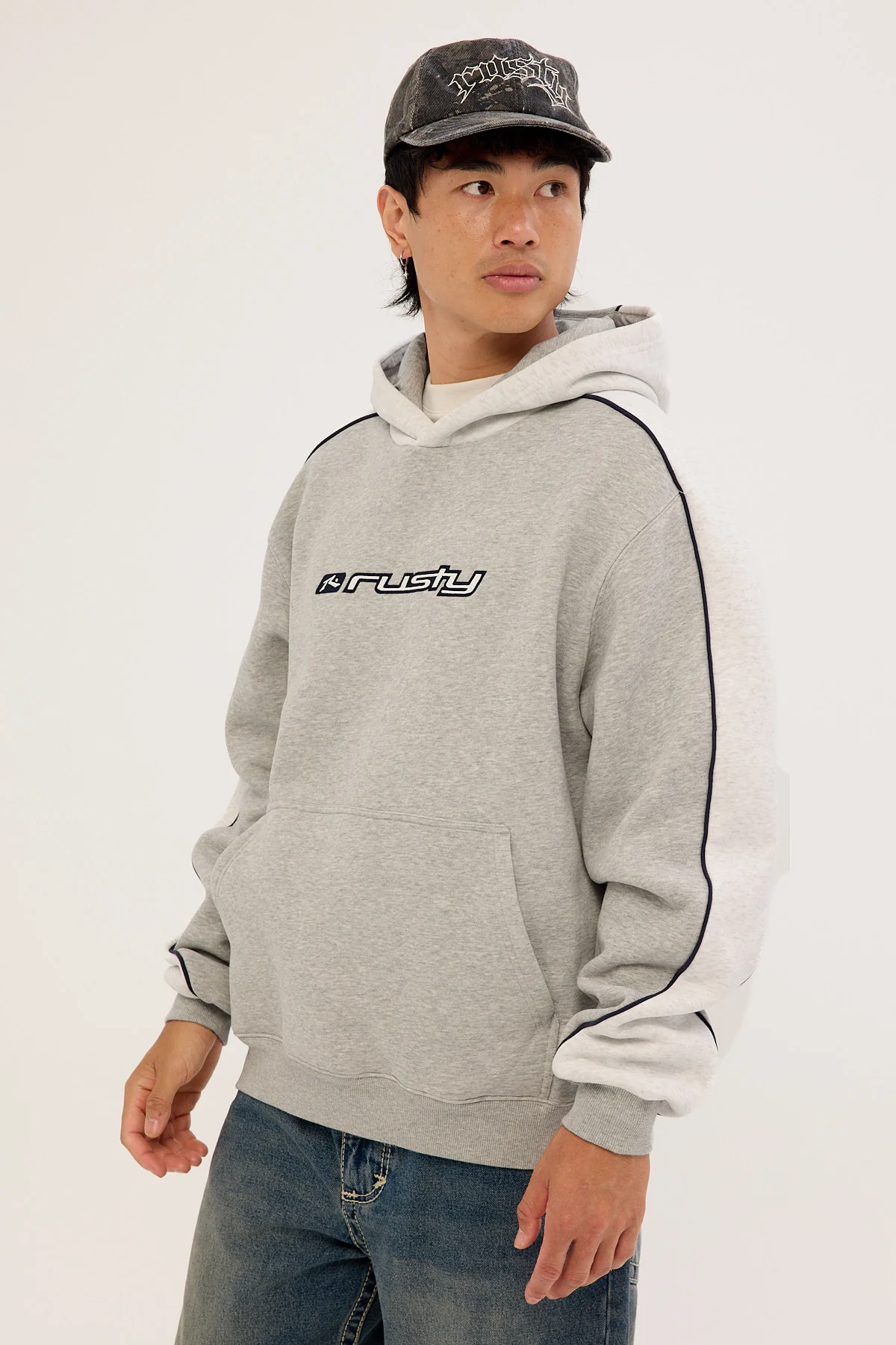 Rusty Panela Anderson 2.0 Hooded Fleece Grey Marle - Image 4