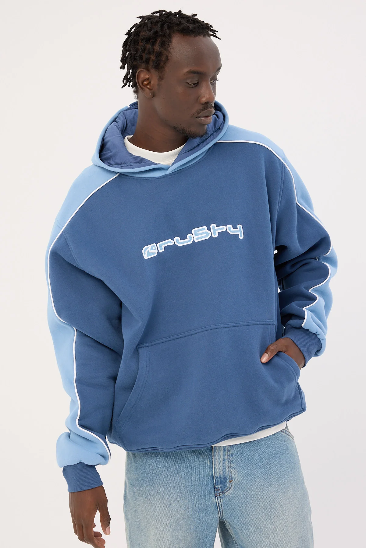 Rusty Panela Anderson Hooded Fleece Atlantic Blue