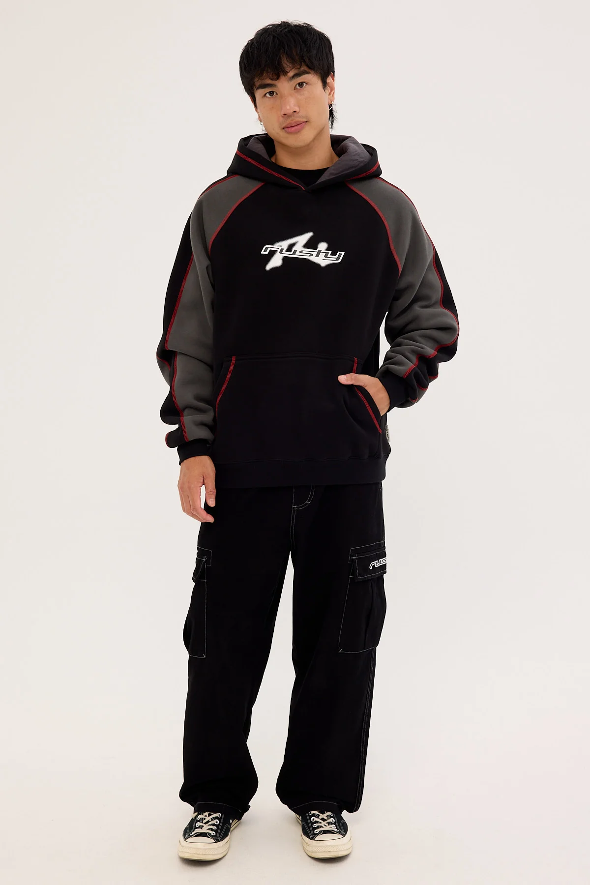 Rusty Peneka Hooded Fleece Black - Image 2
