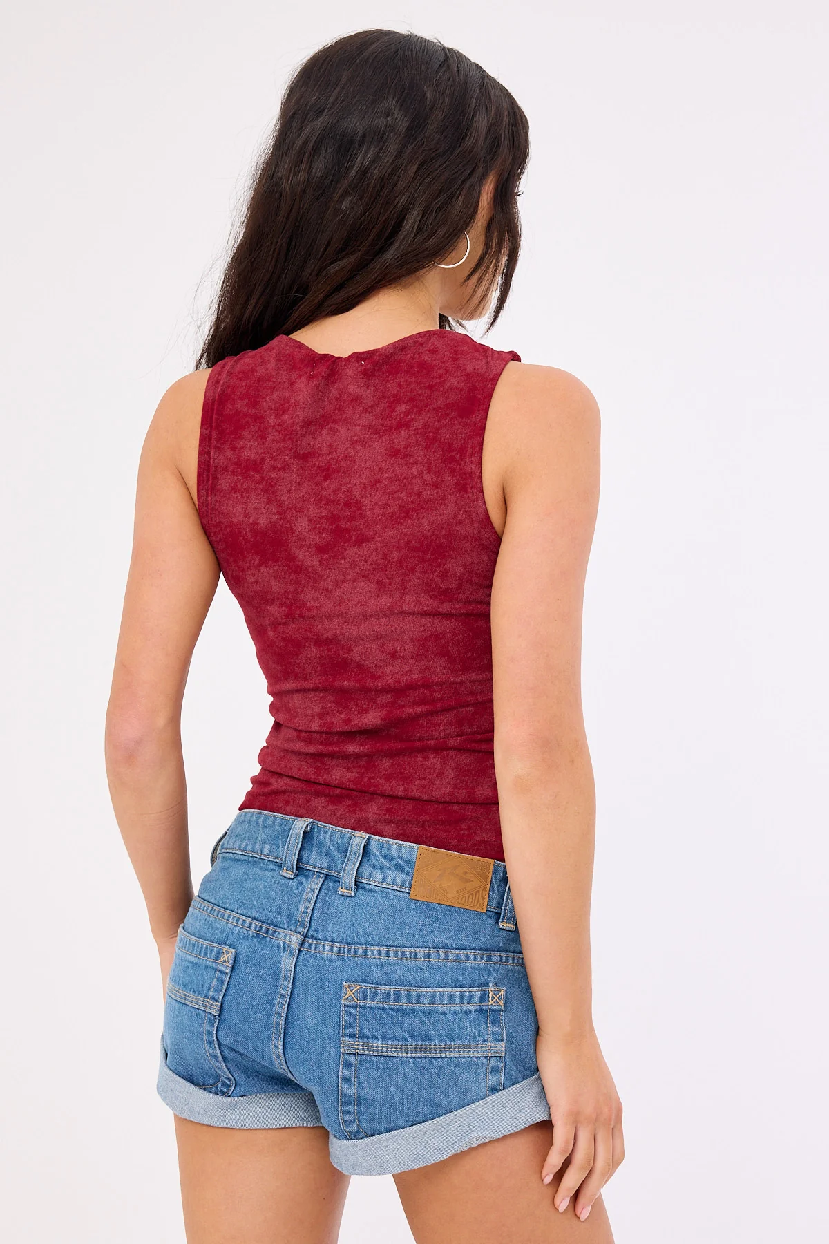 Rusty Pheonix Low Rise Denim Mini Short Middy Blue - Image 5