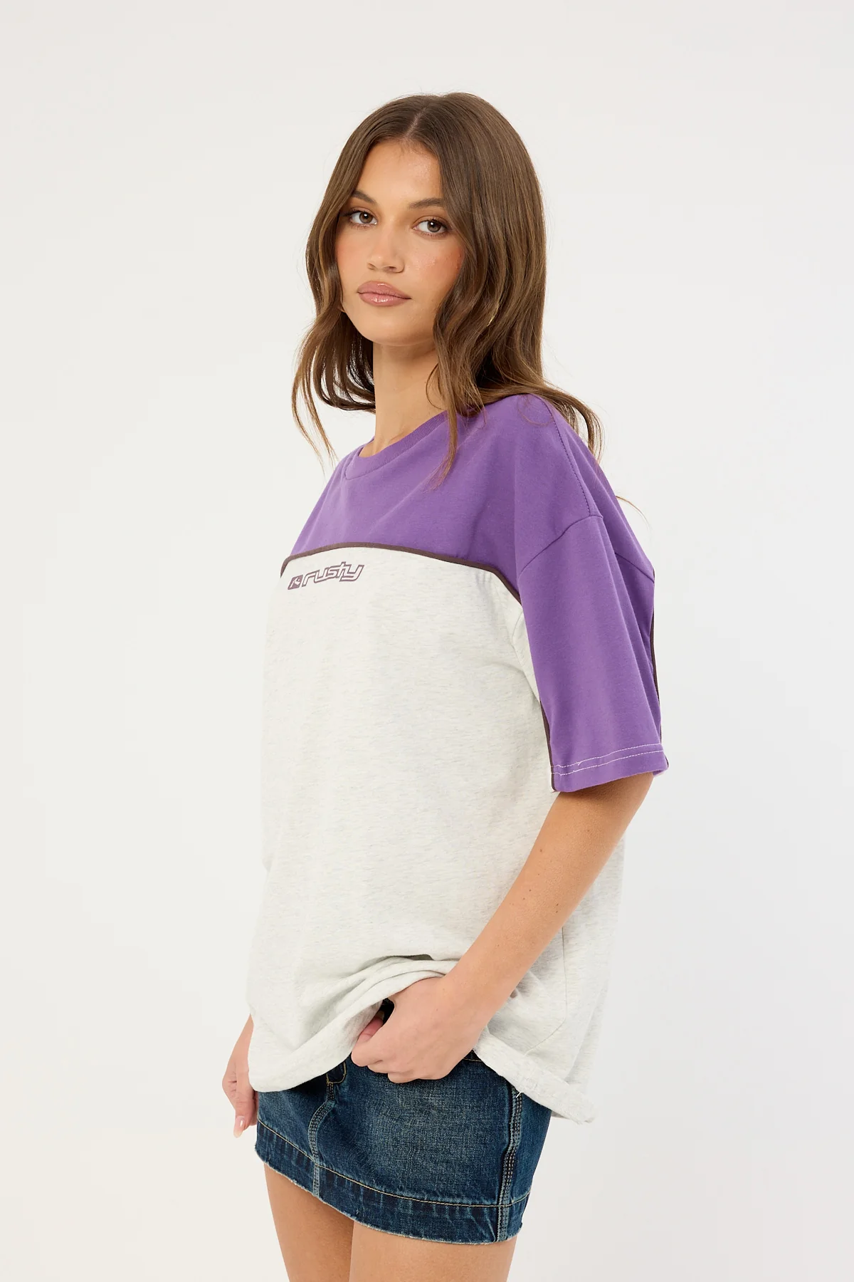 Rusty Polar Ops Oversize Short Sleeve Tee Ice Marle - Image 4