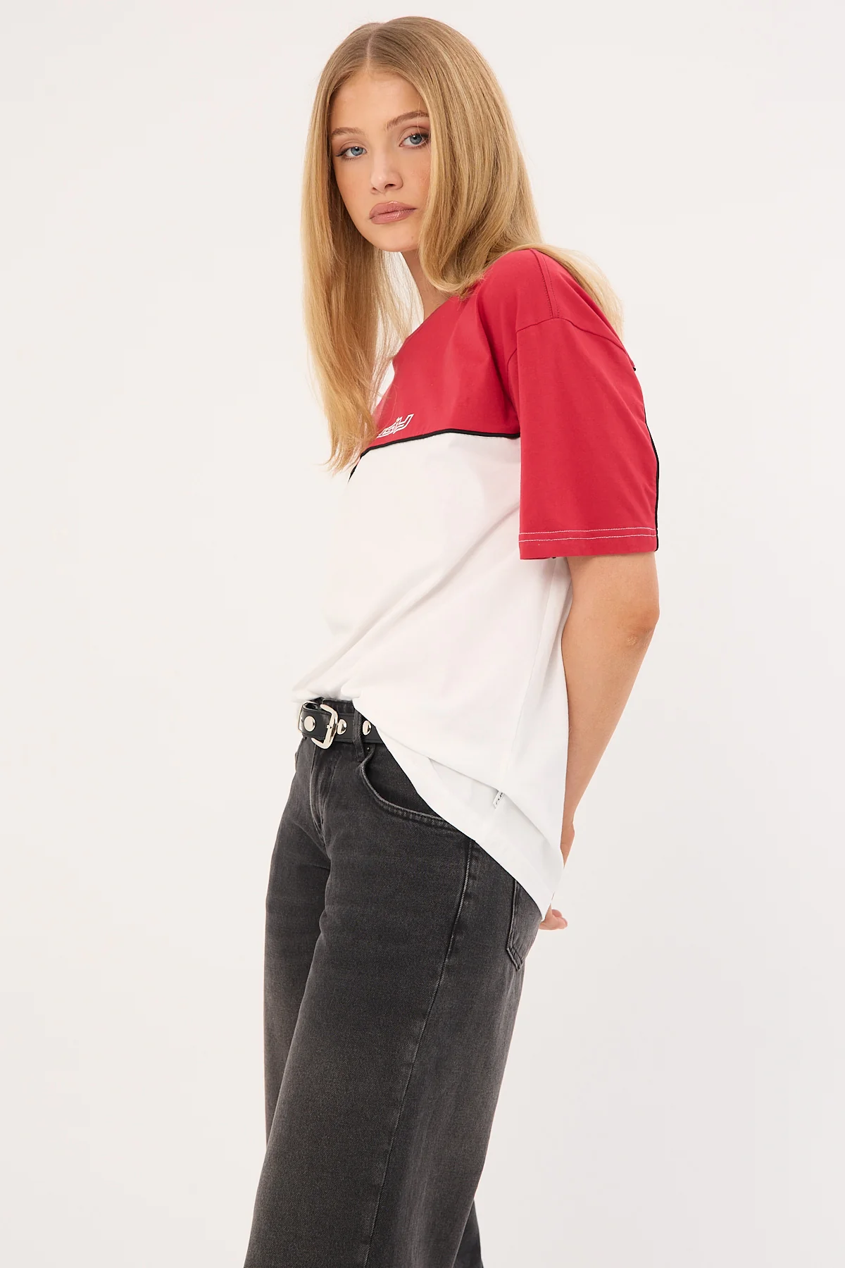 Rusty Polar Popped Oversize Tee White/Washed Red - Image 4