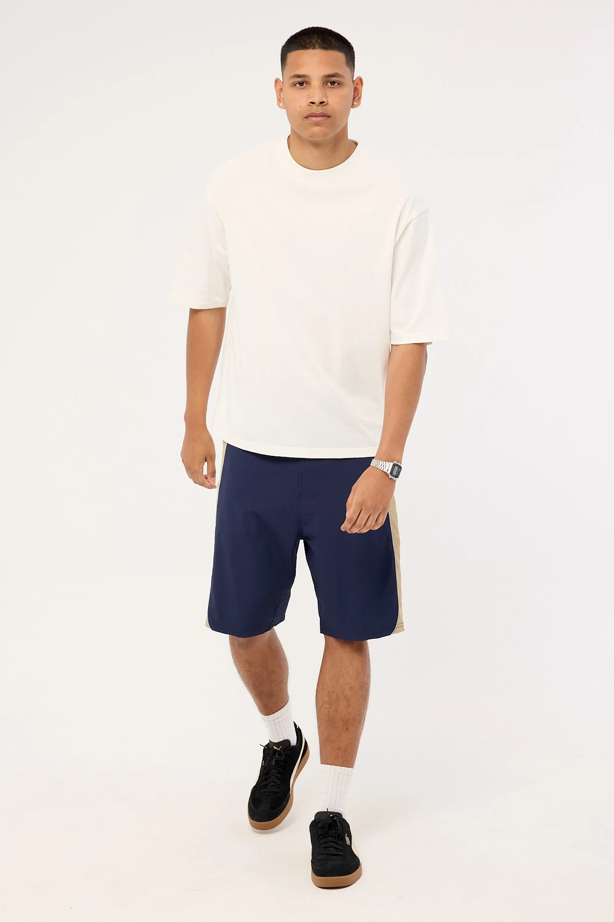 Rusty Power Wing Fixed Waist Boardshort Navy Blue