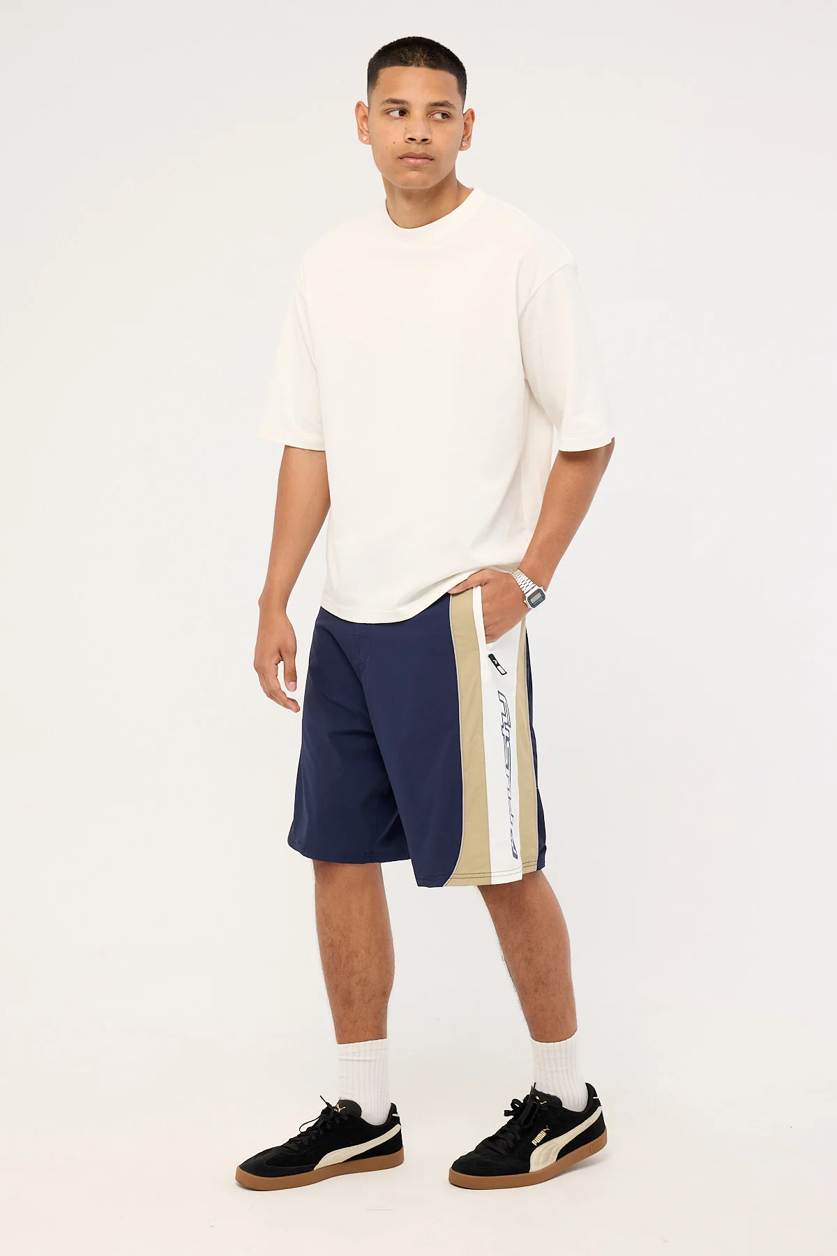 Rusty Power Wing Fixed Waist Boardshort Navy Blue - Image 4