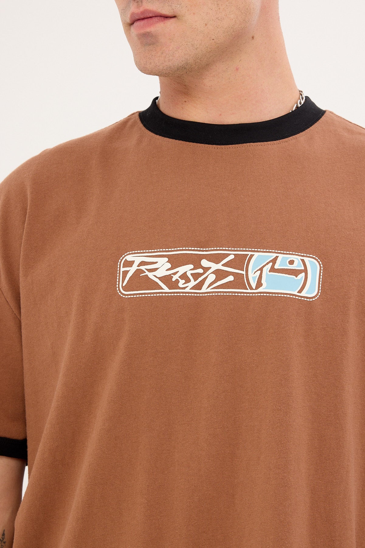 Rusty Riot Cropped Ringer Tee Pinecone - Image 3