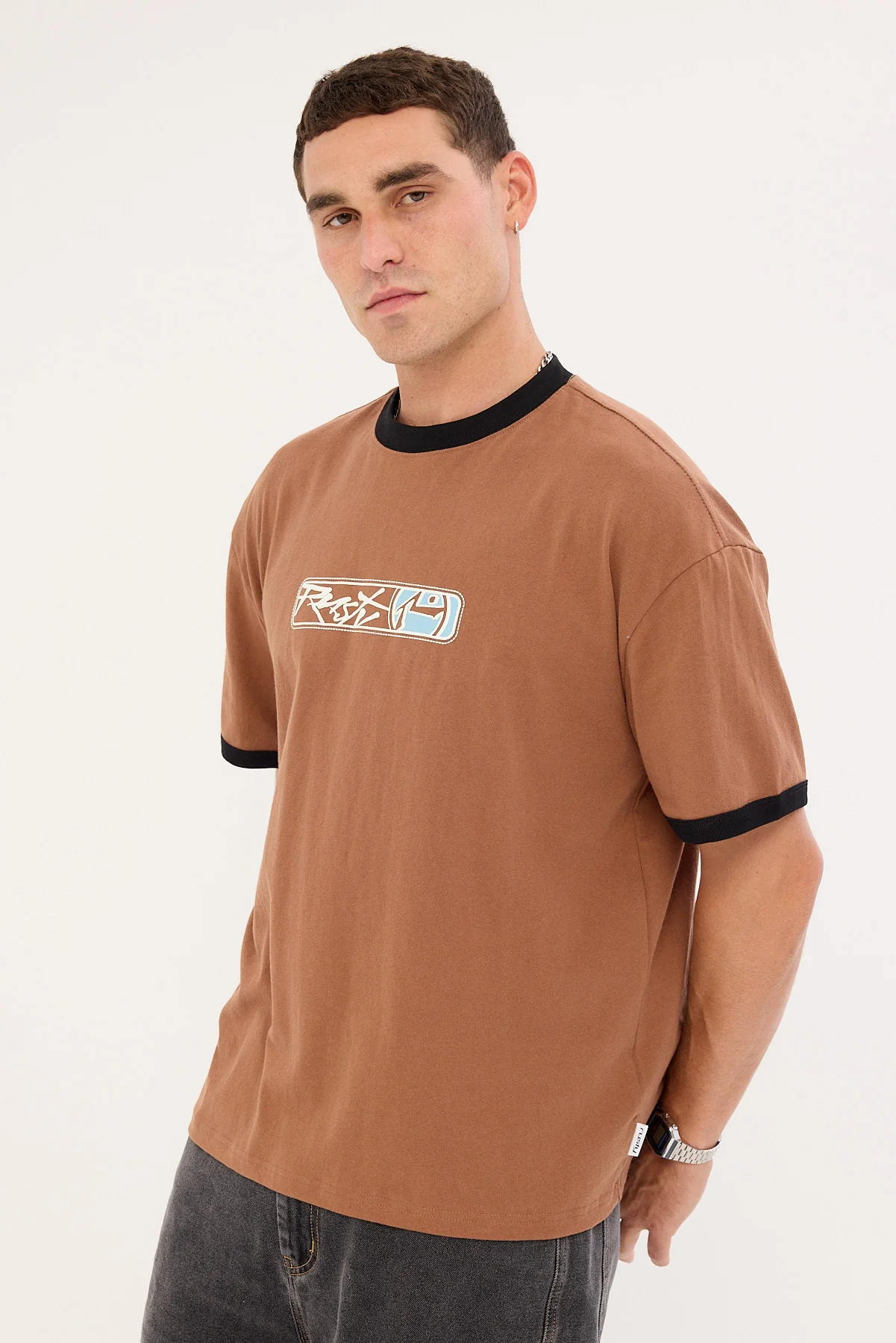 Rusty Riot Cropped Ringer Tee Pinecone - Image 4