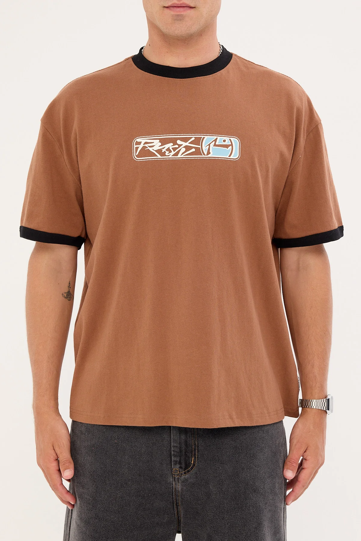 Rusty Riot Cropped Ringer Tee Pinecone - Image 6