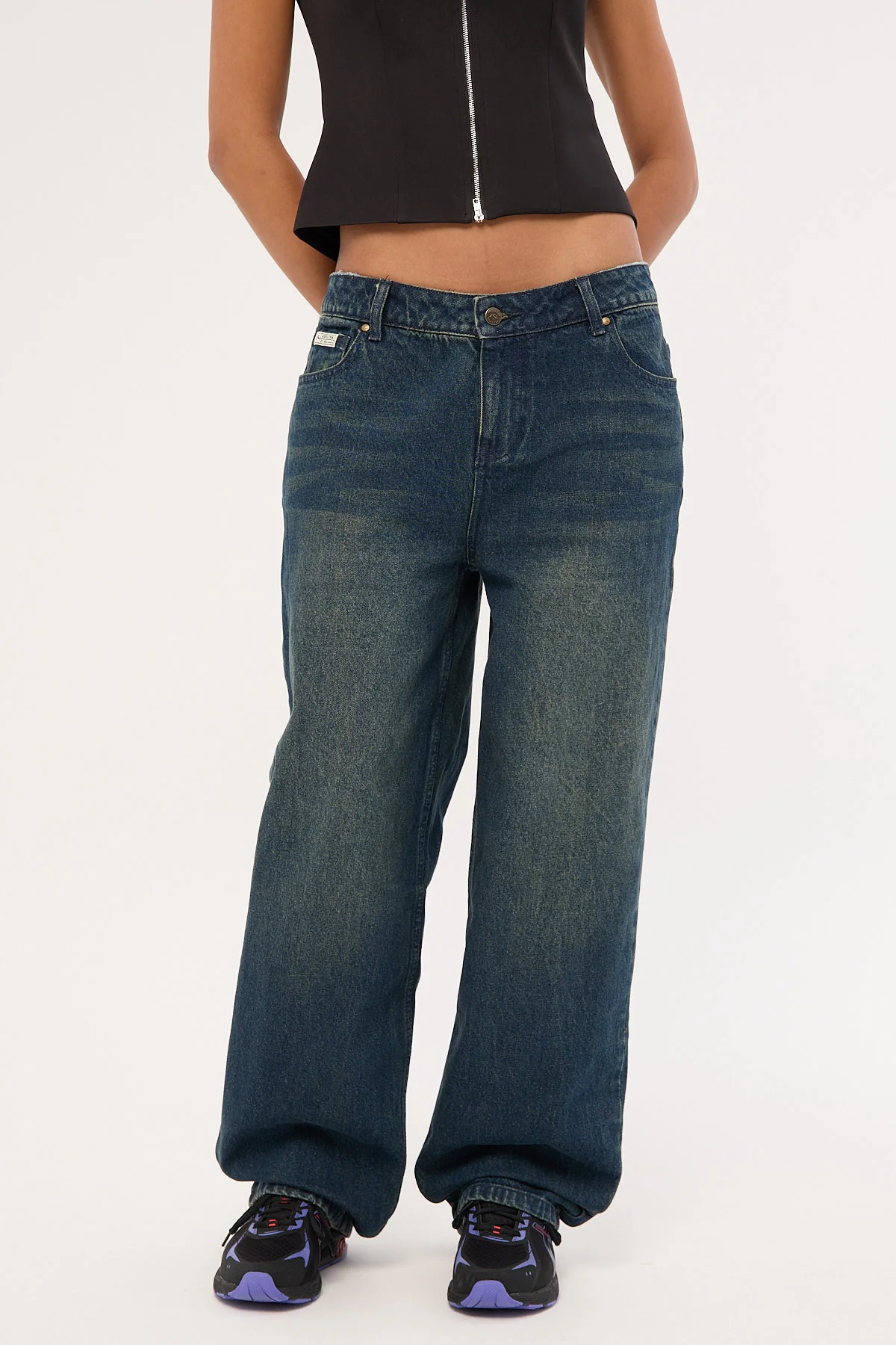 Rusty Roxanne Baggy Low Rise Jean Dark And Dirty - Image 4