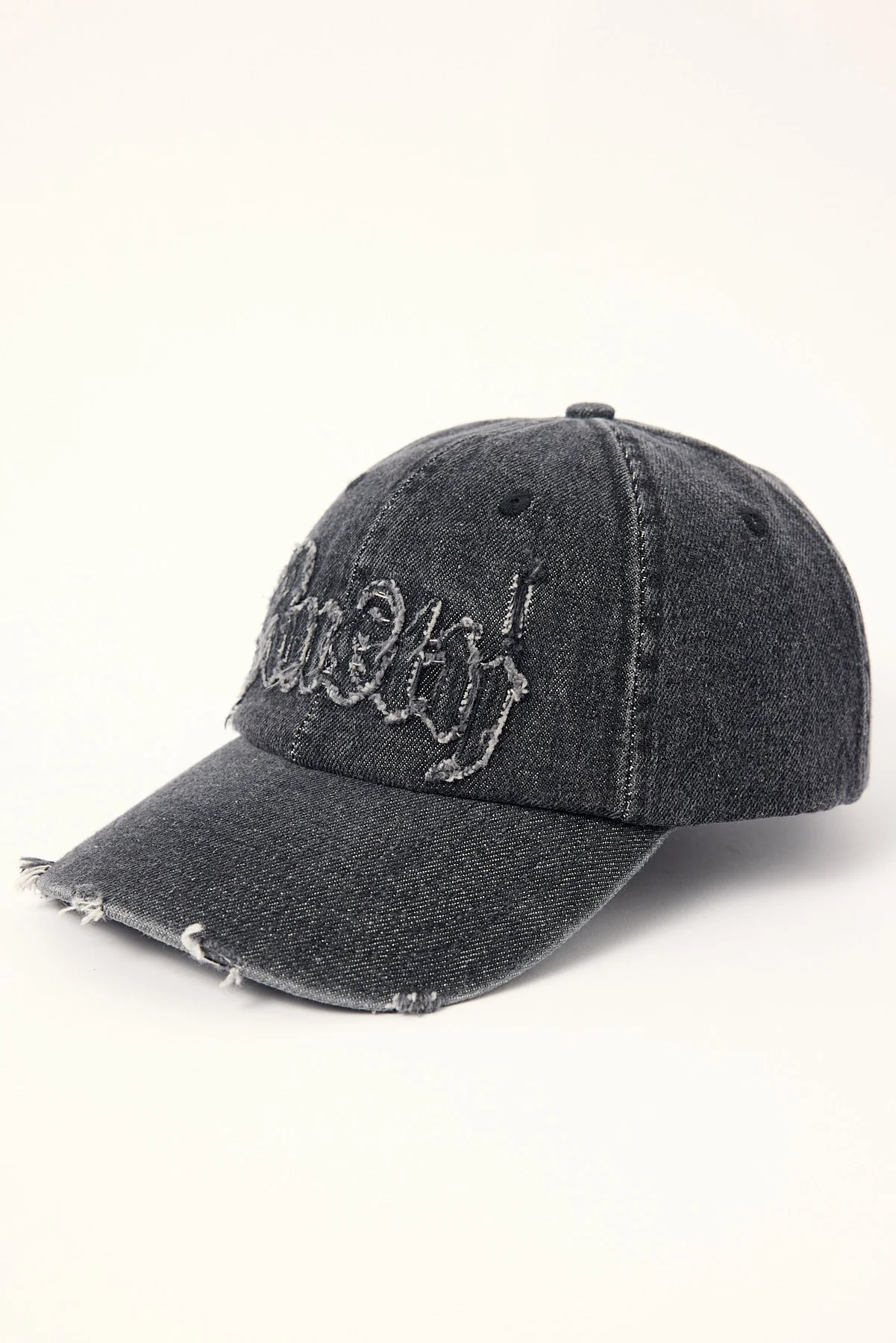 Rusty Roxanne Denim Dad Cap Washed Black - Image 3