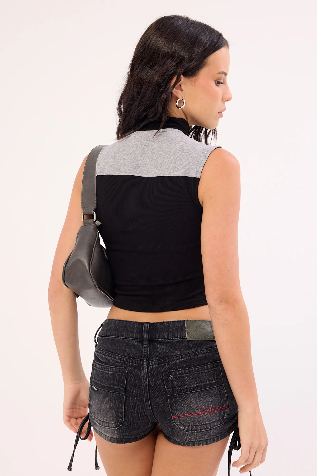 Rusty Speed Zip Through Tank Black/Grey - Image 6