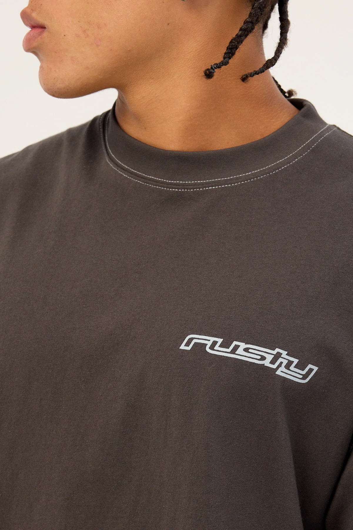 Rusty Spyro 2.0 Cropped Tee Charcoal - Image 5