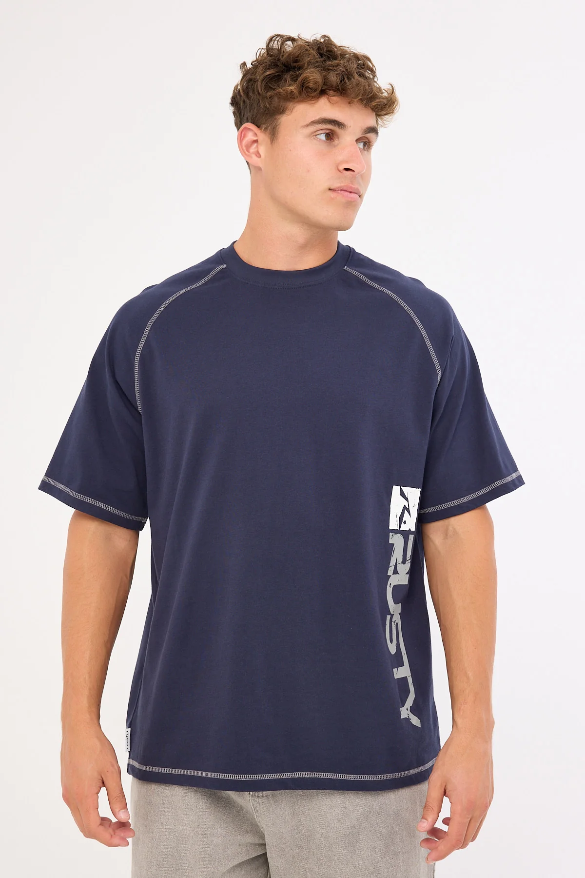 Rusty Stone Cold Tee Navy Blue - Image 3