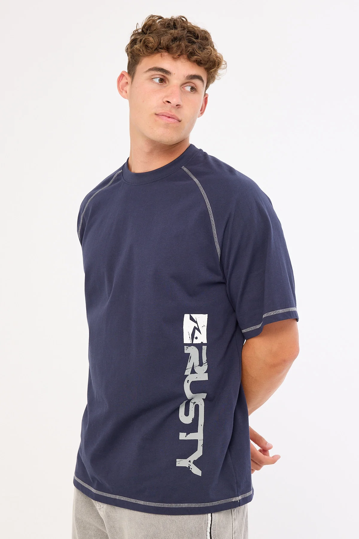 Rusty Stone Cold Tee Navy Blue - Image 4