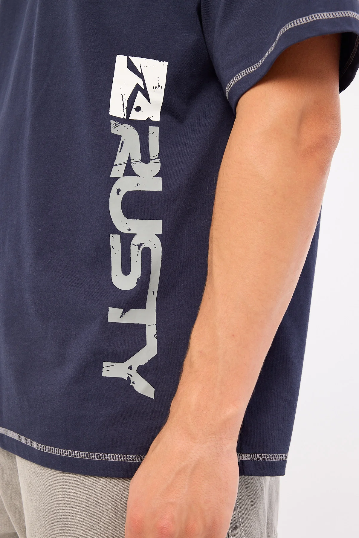 Rusty Stone Cold Tee Navy Blue - Image 6