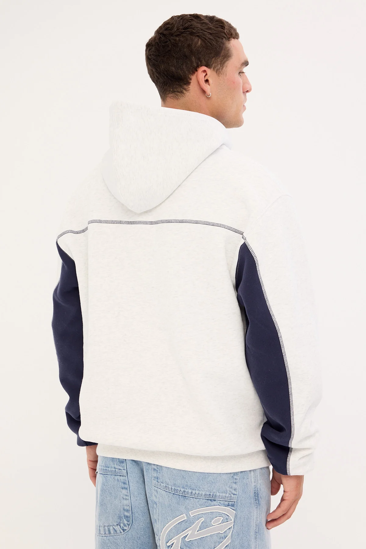 Rusty Titan Hooded Fleece Ecru Marle - Image 5