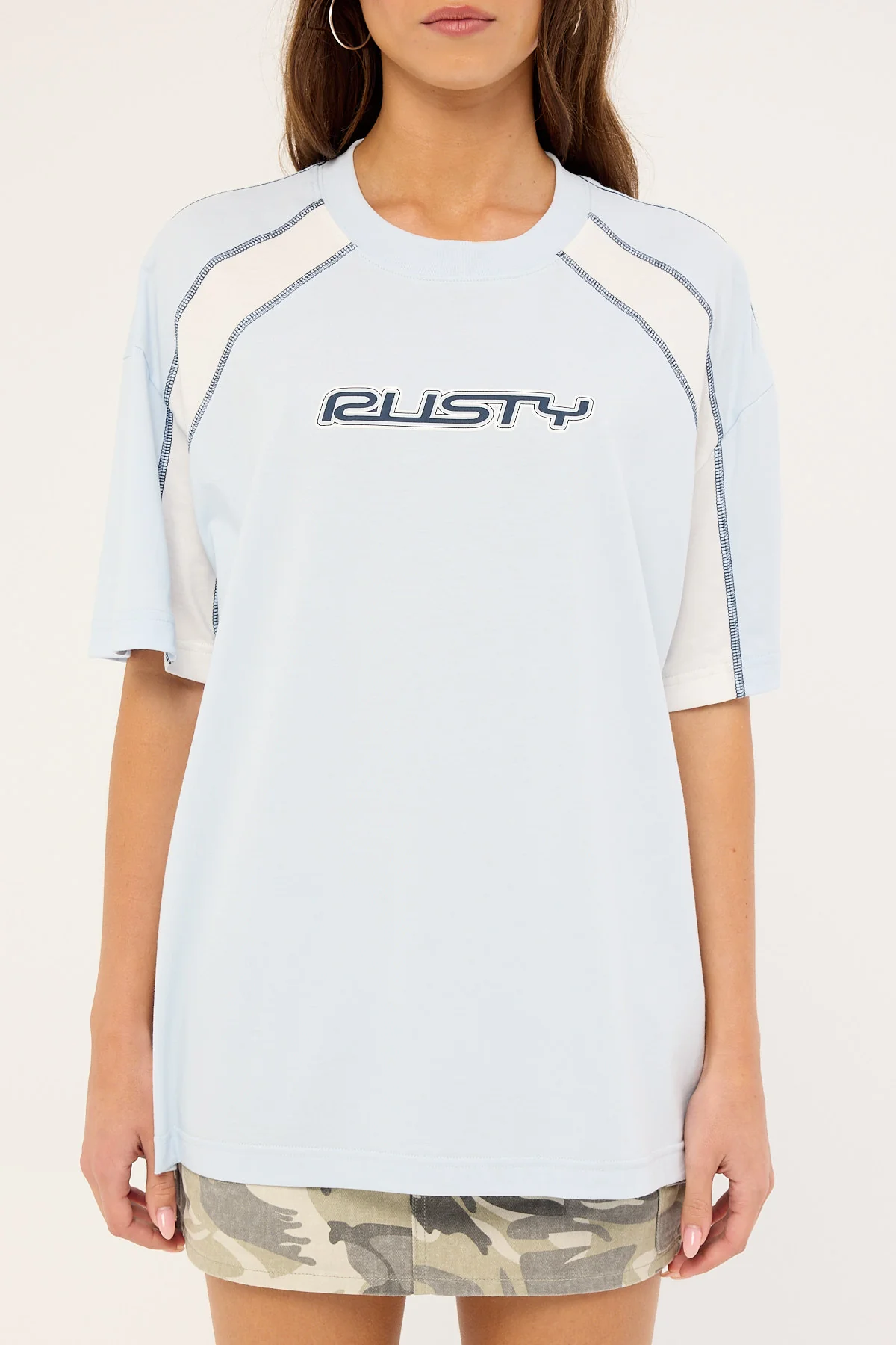 Rusty Wavers Tides Tee Retro Blue & White - Image 8