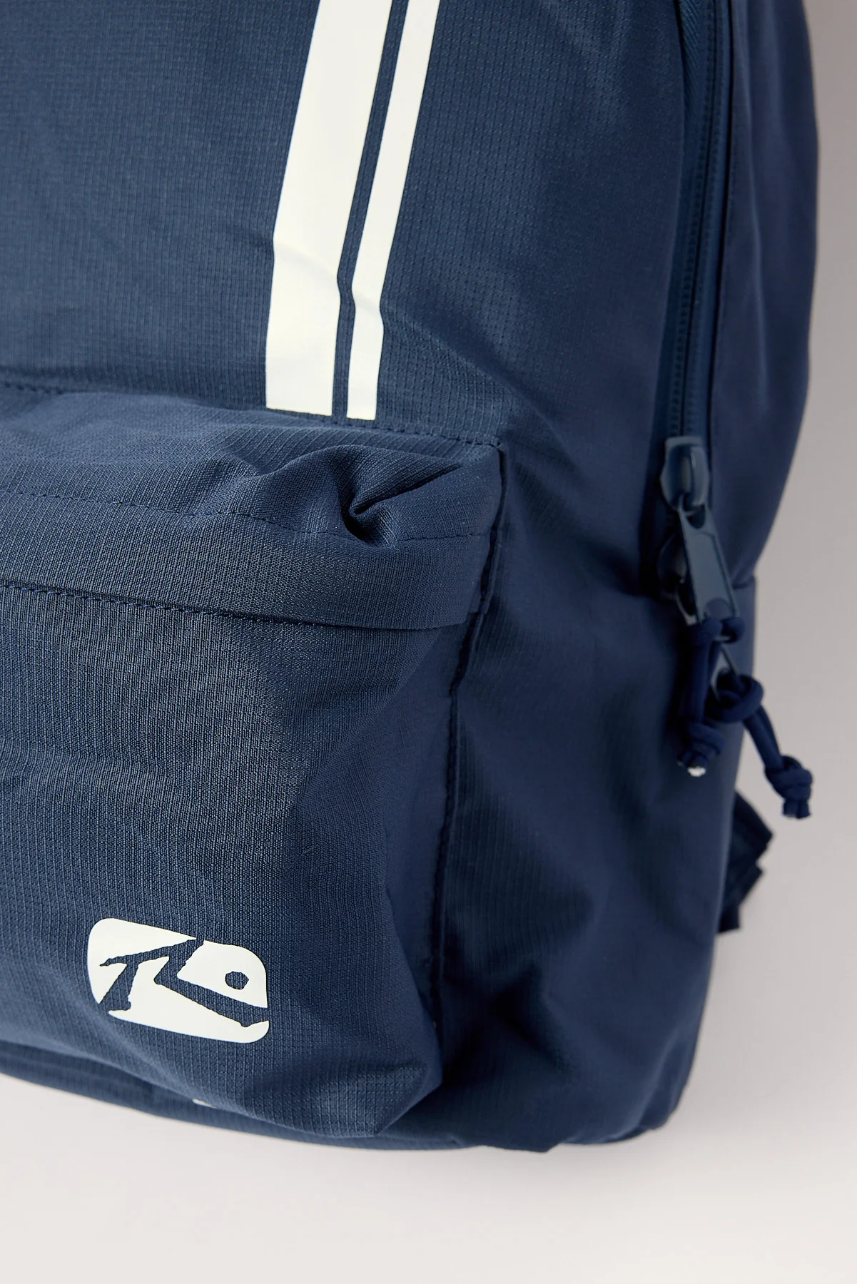Rusty White Lines Backpack Navy Blue - Image 2