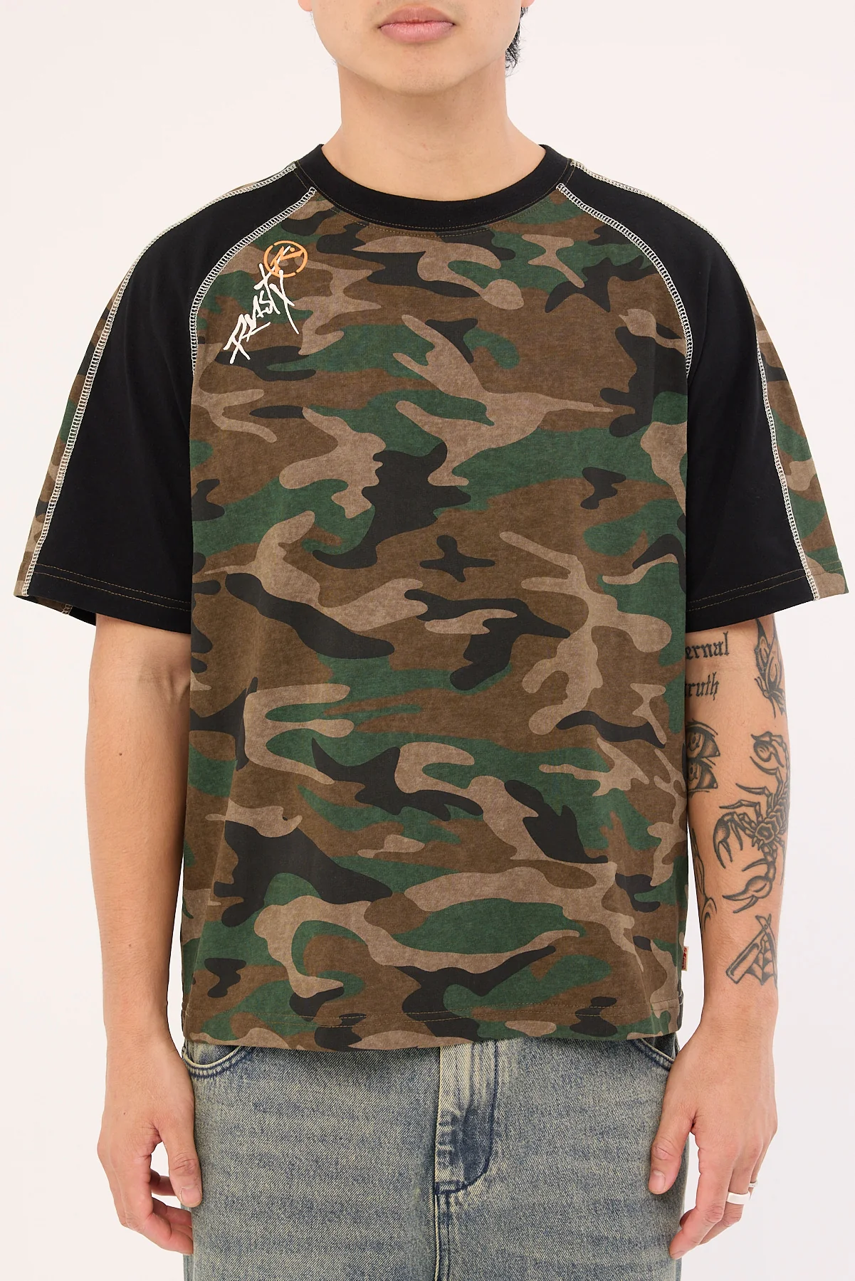 Rusty Woof Raglan Tee Camo - Image 7