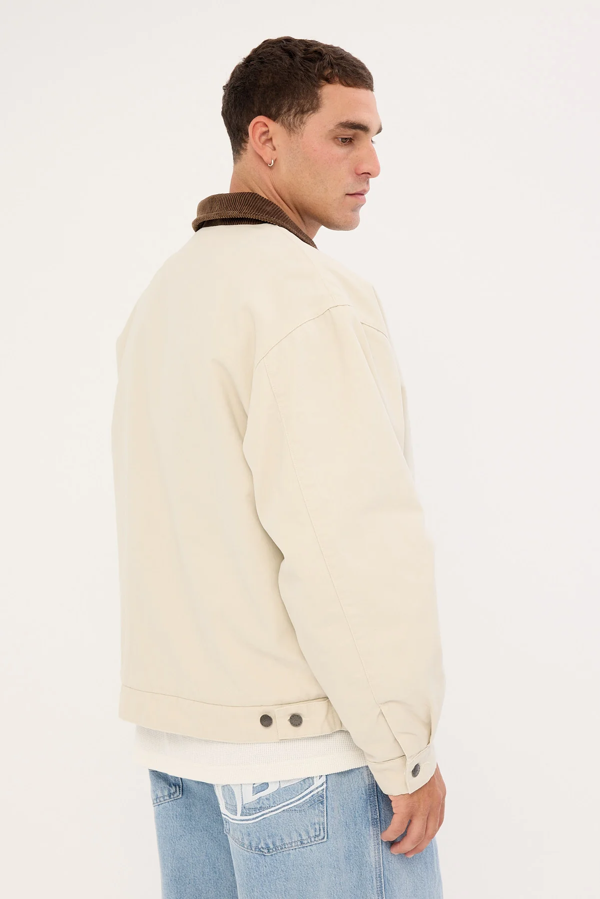 Rusty Wookie Workwear Canvas Jacket Stone - Image 5