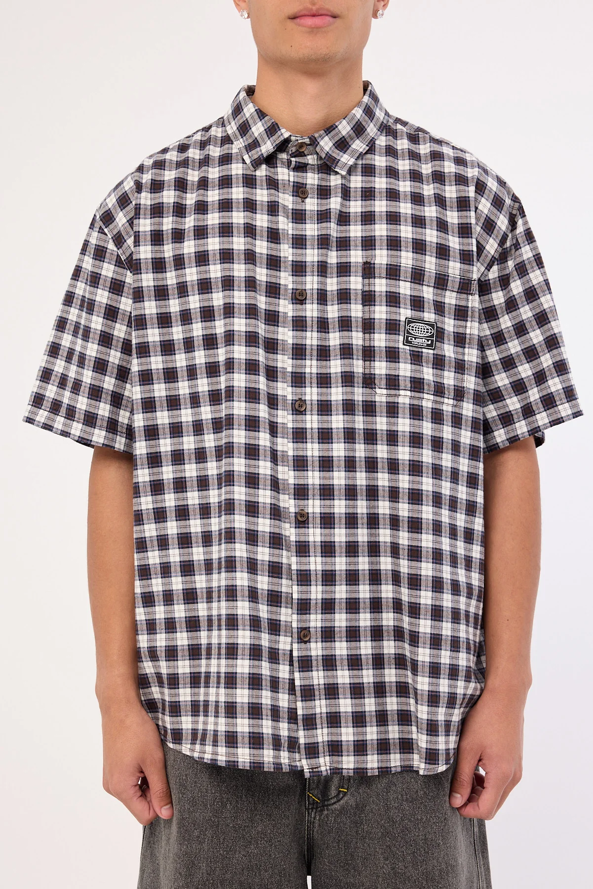 Rusty Worldwide Curved Hem Shirt Carbon - Image 7