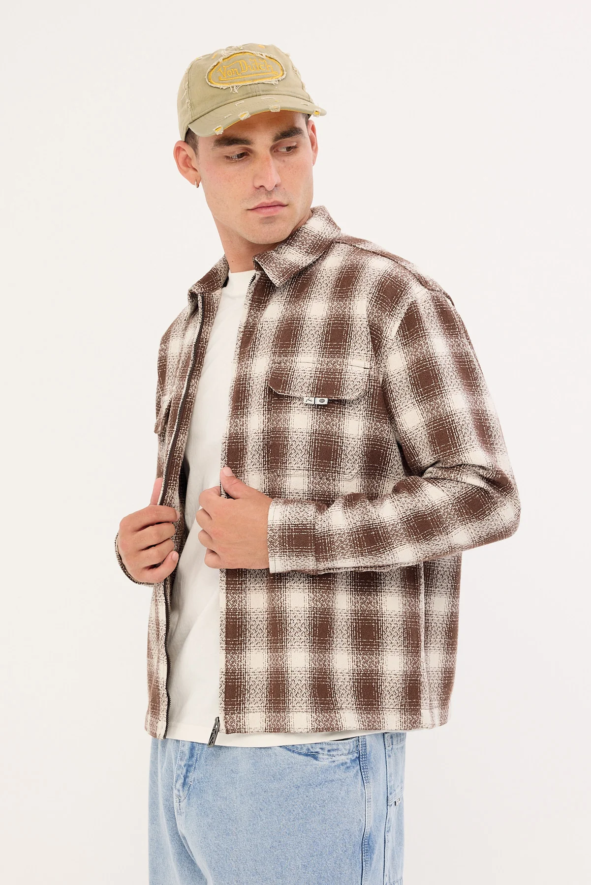 Rusty Zeal Zip Through Jacket Pine Cone Brown - Image 4