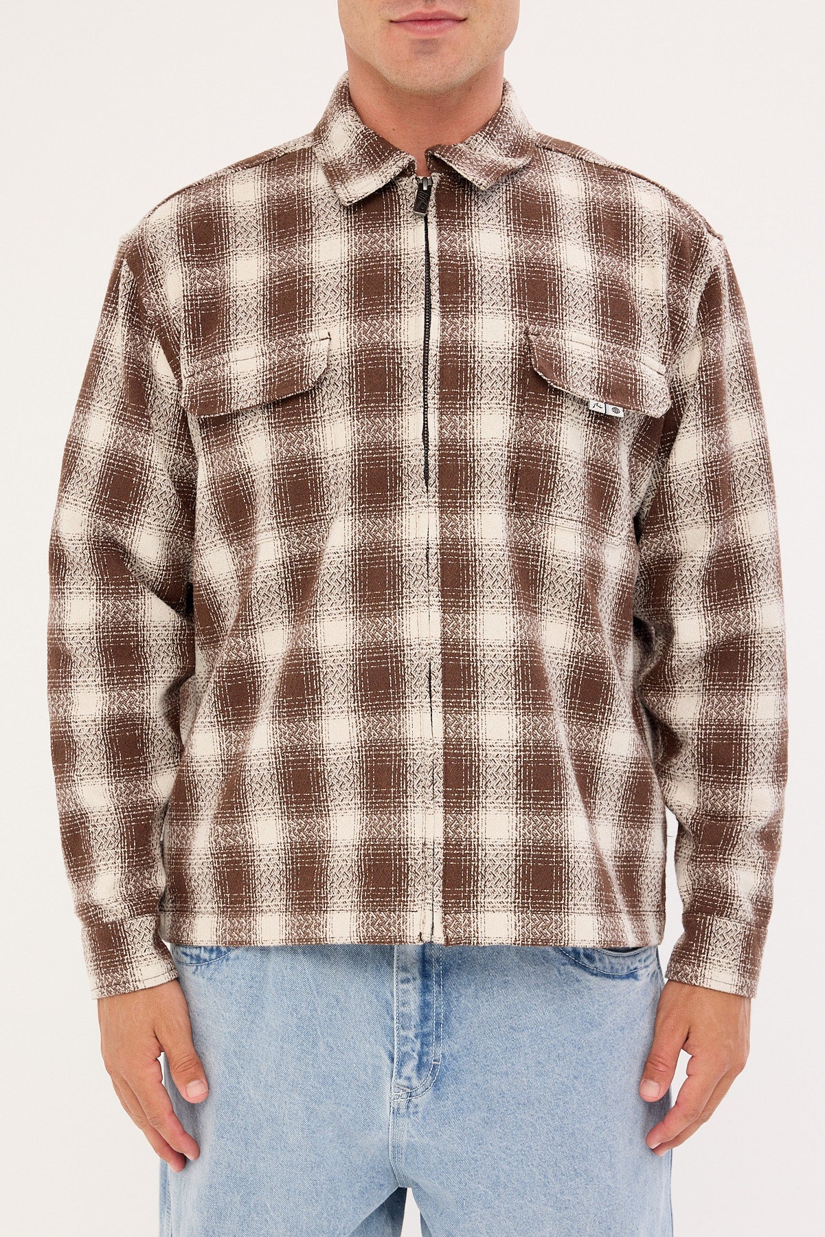 Rusty Zeal Zip Through Jacket Pine Cone Brown - Image 6