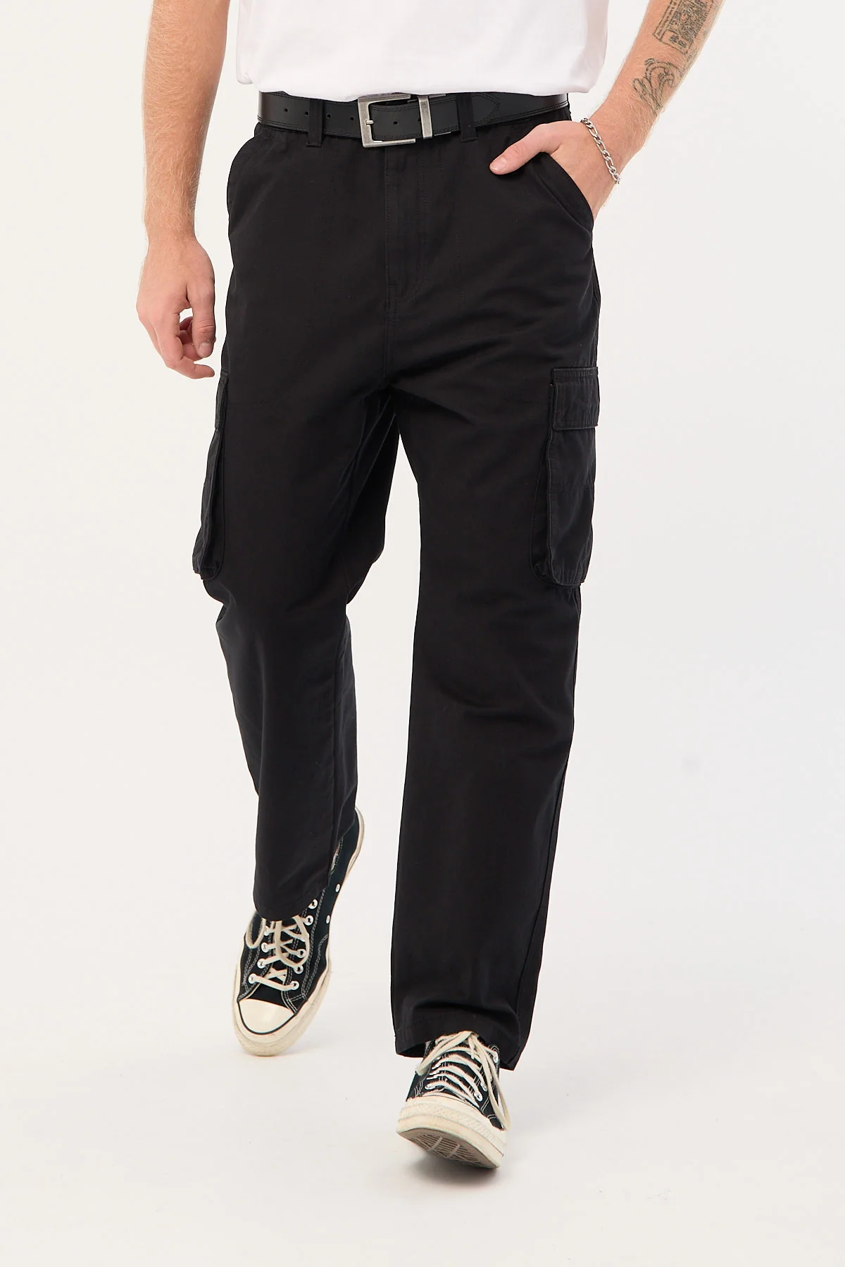 Sdouble Cargo Work Pant Black - Image 2