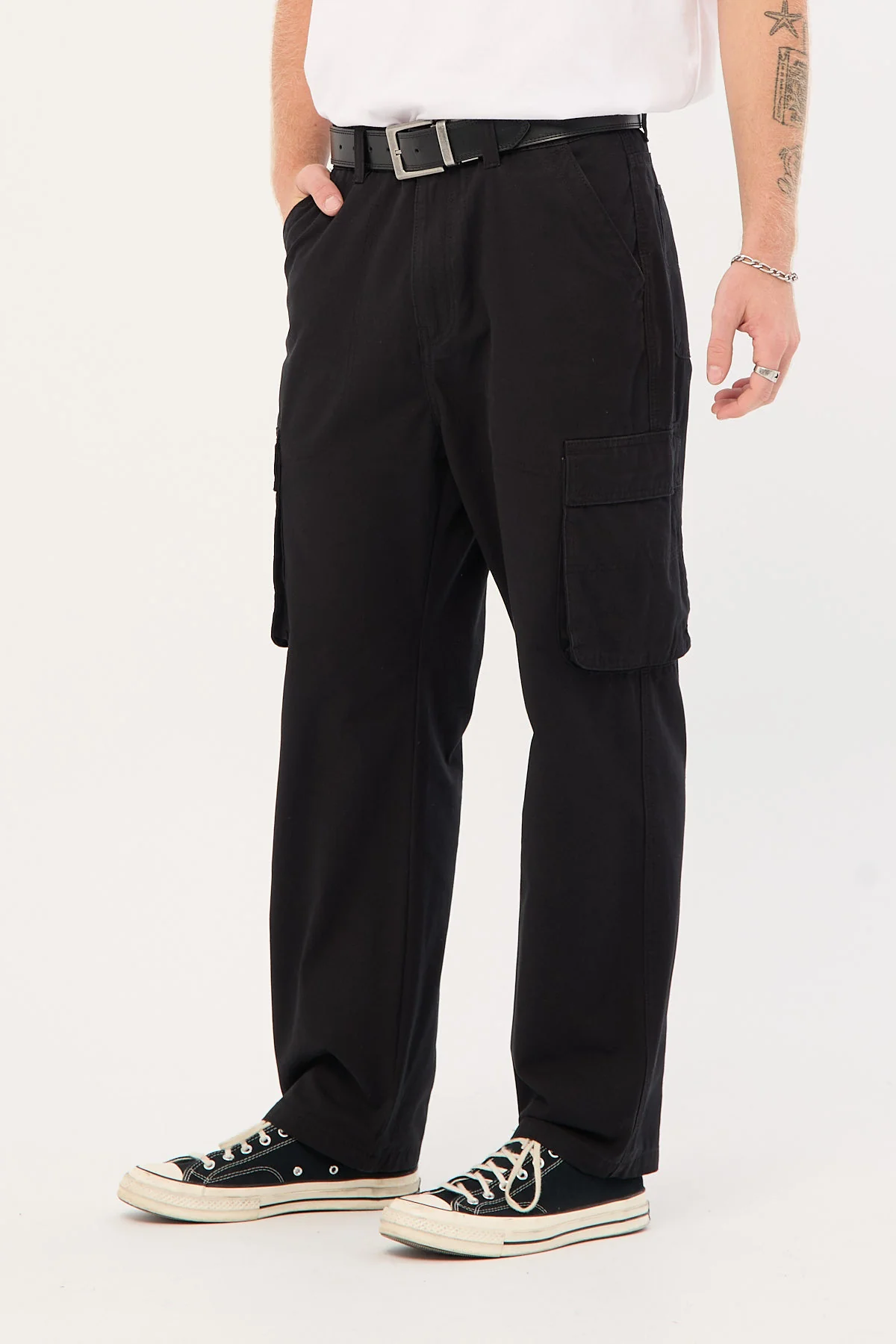 Sdouble Cargo Work Pant Black - Image 4