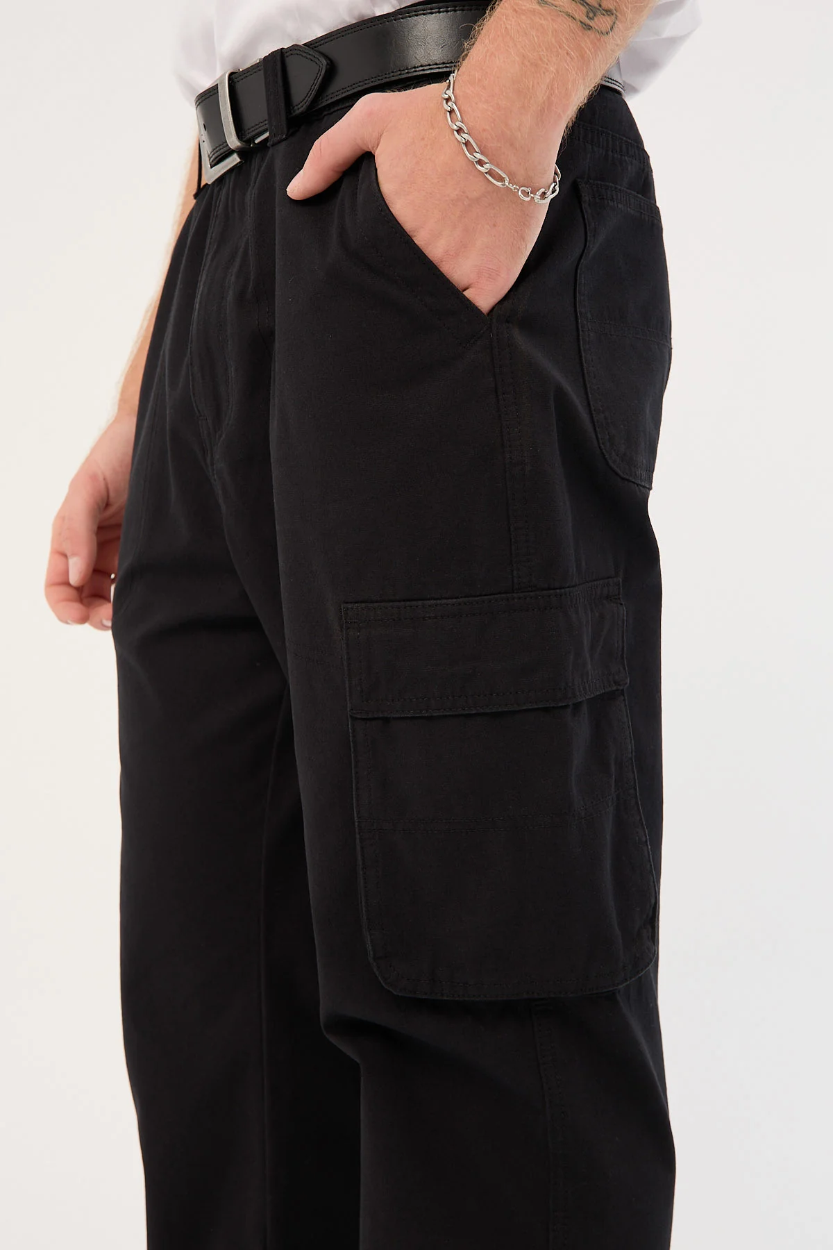 Sdouble Cargo Work Pant Black - Image 5