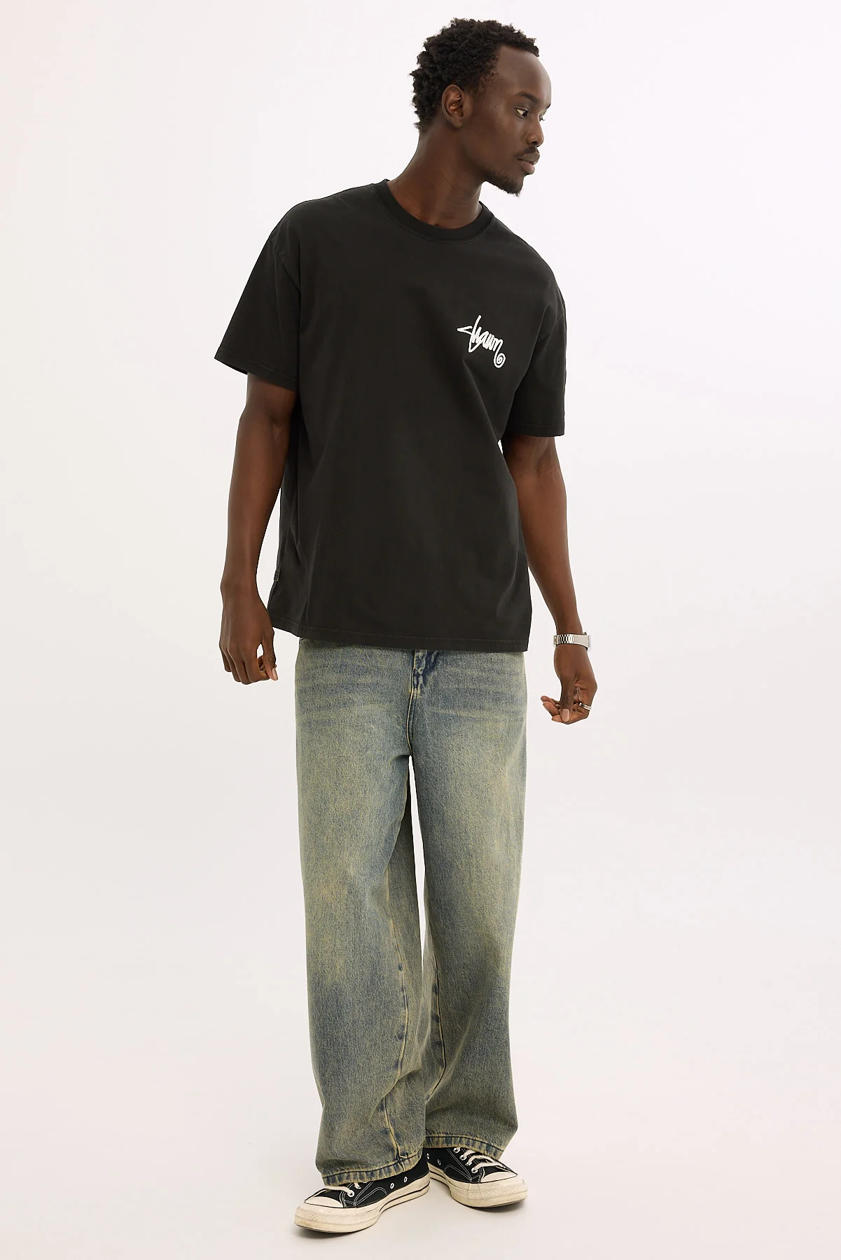 Sdouble This Thing Dot Tee Washed Black - Image 2