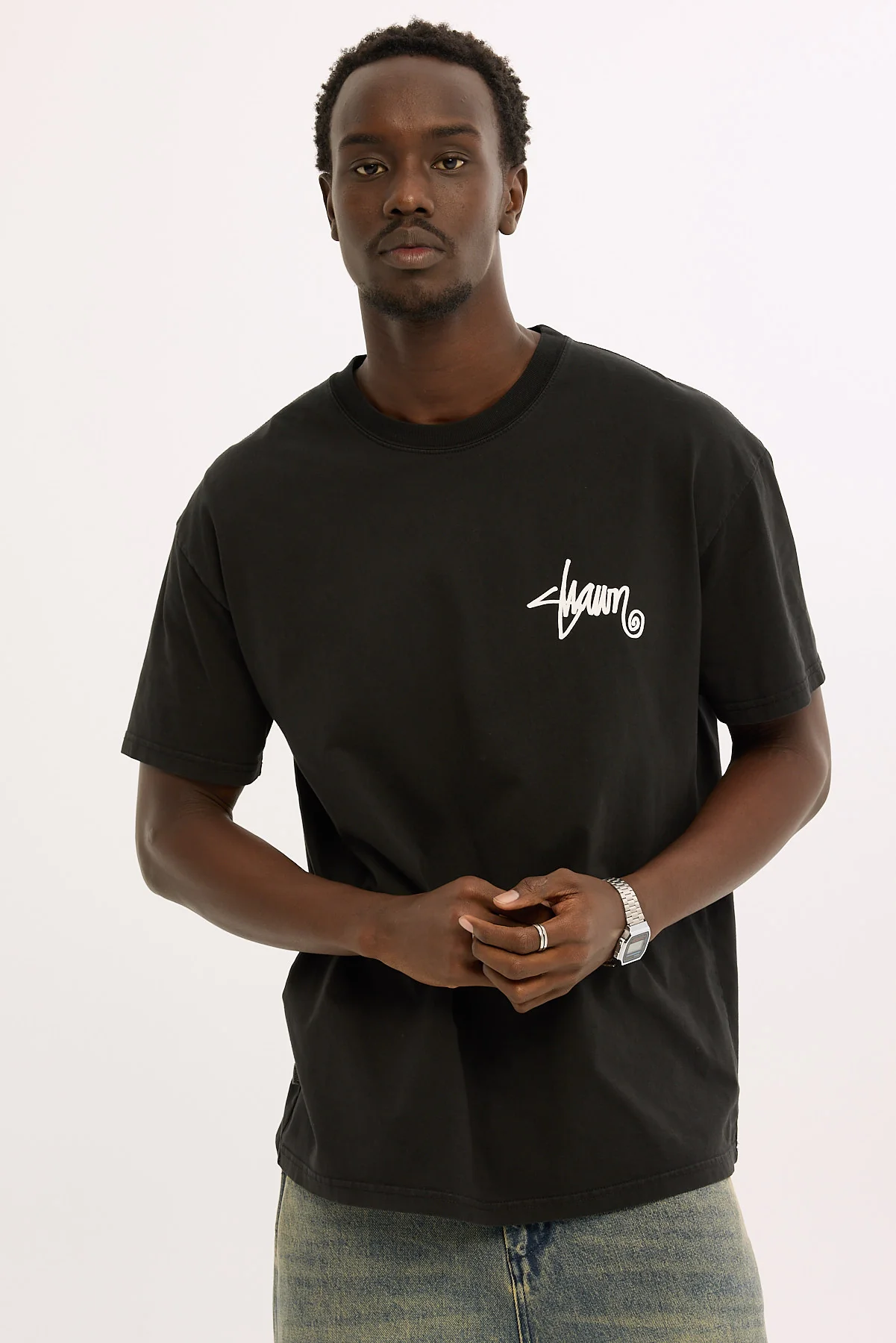 Sdouble This Thing Dot Tee Washed Black - Image 3