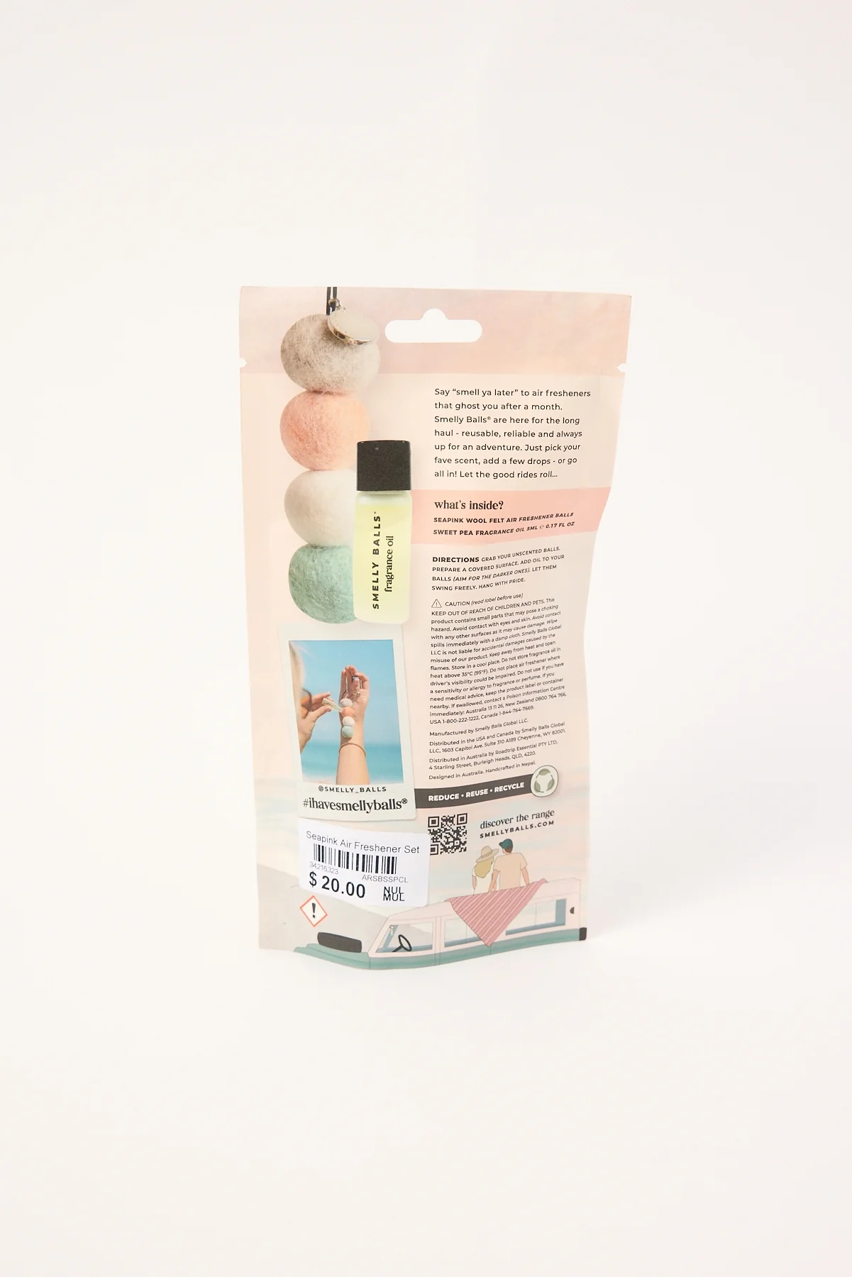 Smelly Balls Seapink Air Freshener Set Sweet Pea - Image 2