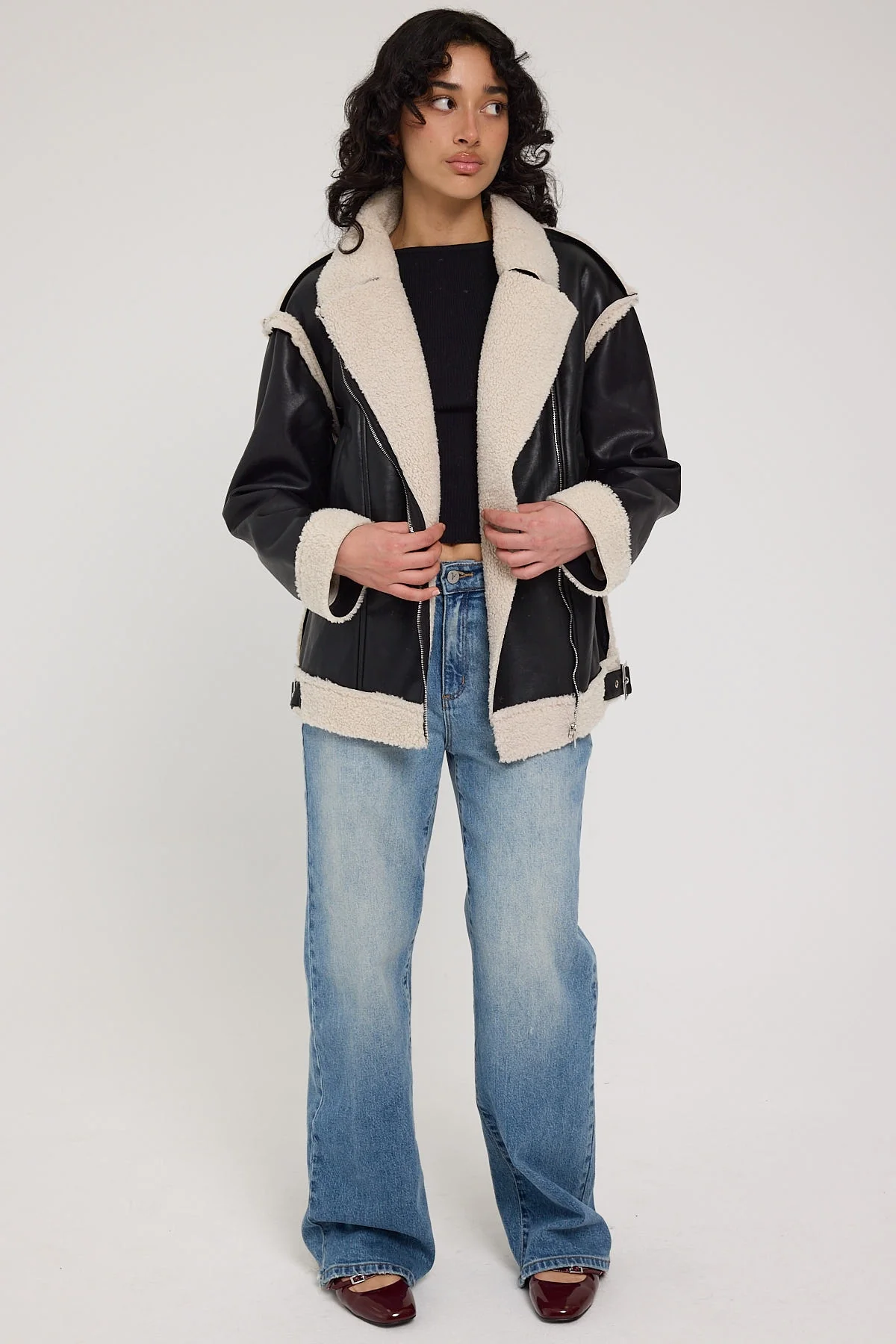 Sndys The Label London Oversized Biker Black - Image 2