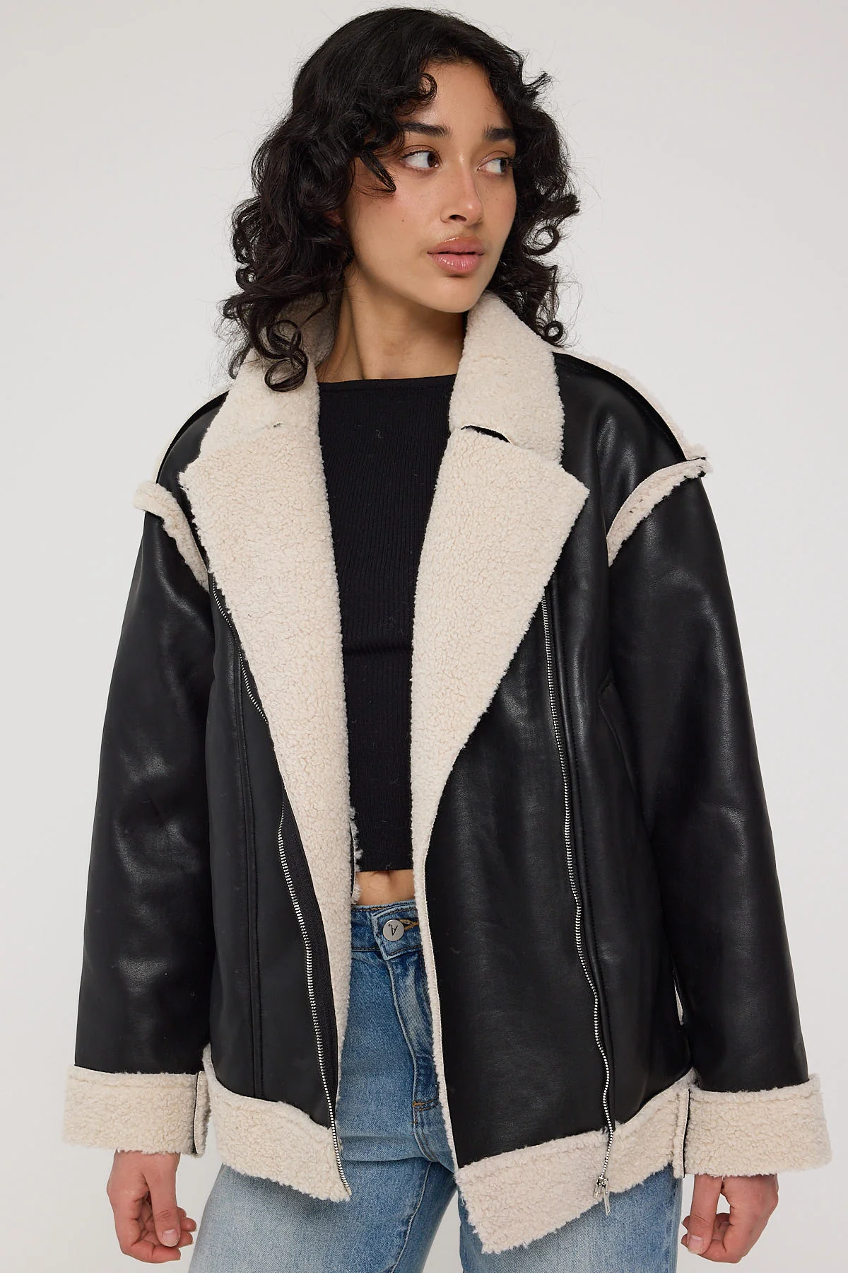 Sndys The Label London Oversized Biker Black - Image 3