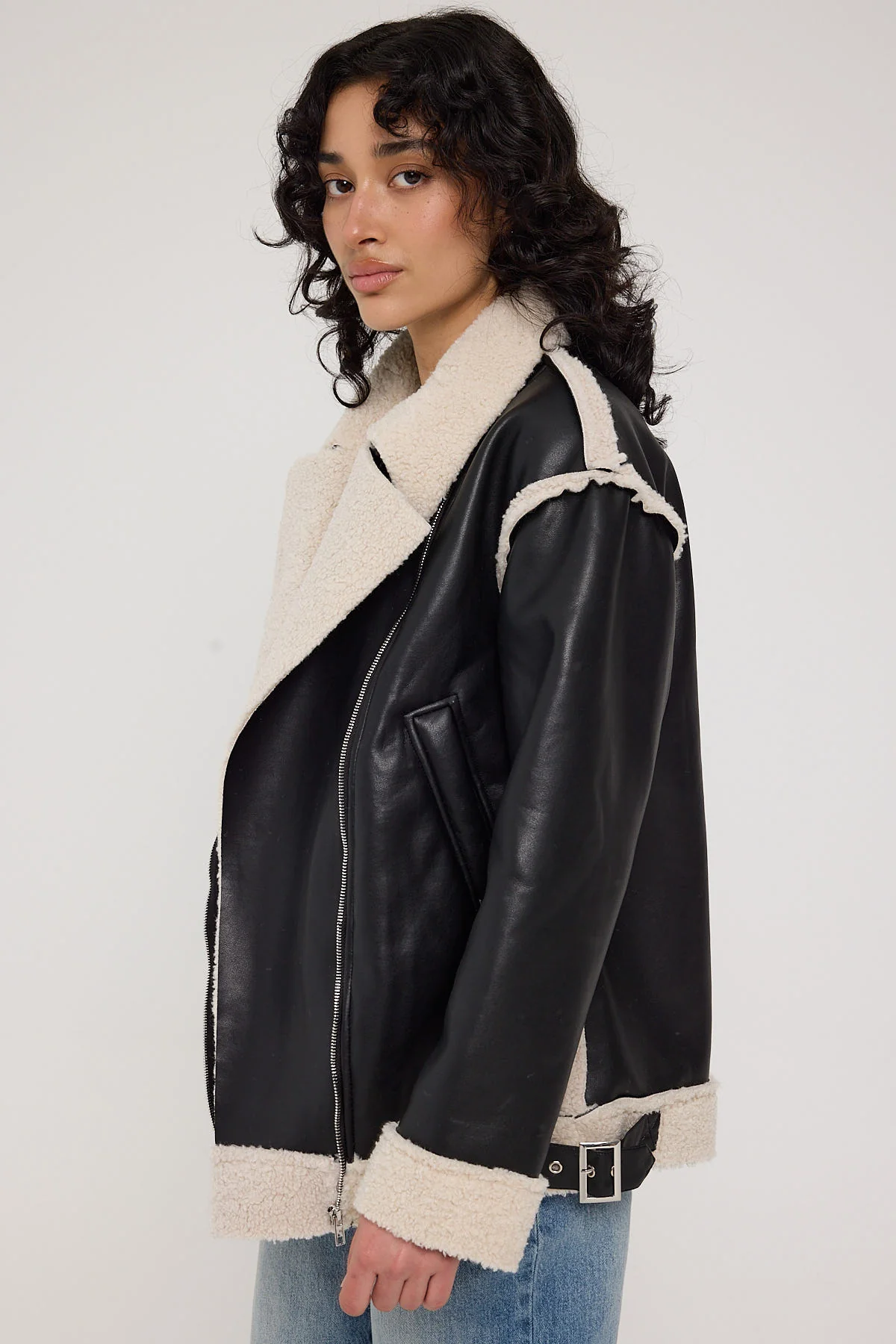Sndys The Label London Oversized Biker Black - Image 4
