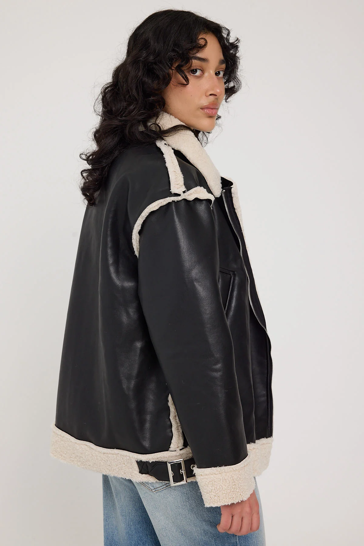 Sndys The Label London Oversized Biker Black - Image 5